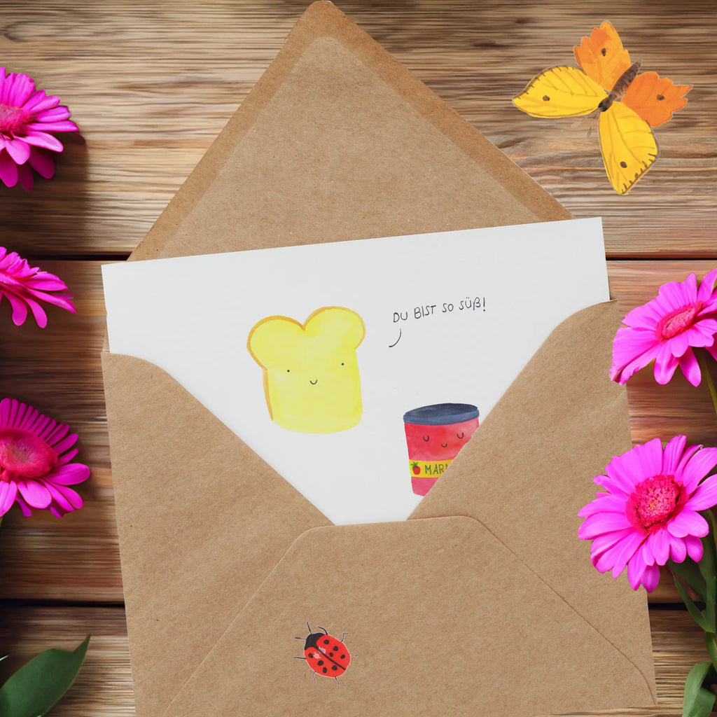 Deluxe Card toast jam Hochwertige Klappkarte, Einladungskarte, Hochzeitskarte, Grußkarte, Glückwunschkarte, Geburtstagskarte, Klappkarte, Karte, Hochwertige Grußkarte, Tiermotive, Gute Laune, lustige Sprüche, Tiere, Toast, Küche Spruch, Küche Deko, Frühstück Einladung, süß, süße Postkarte, Dreamteam, Marmelade, Brot, Toastbrot