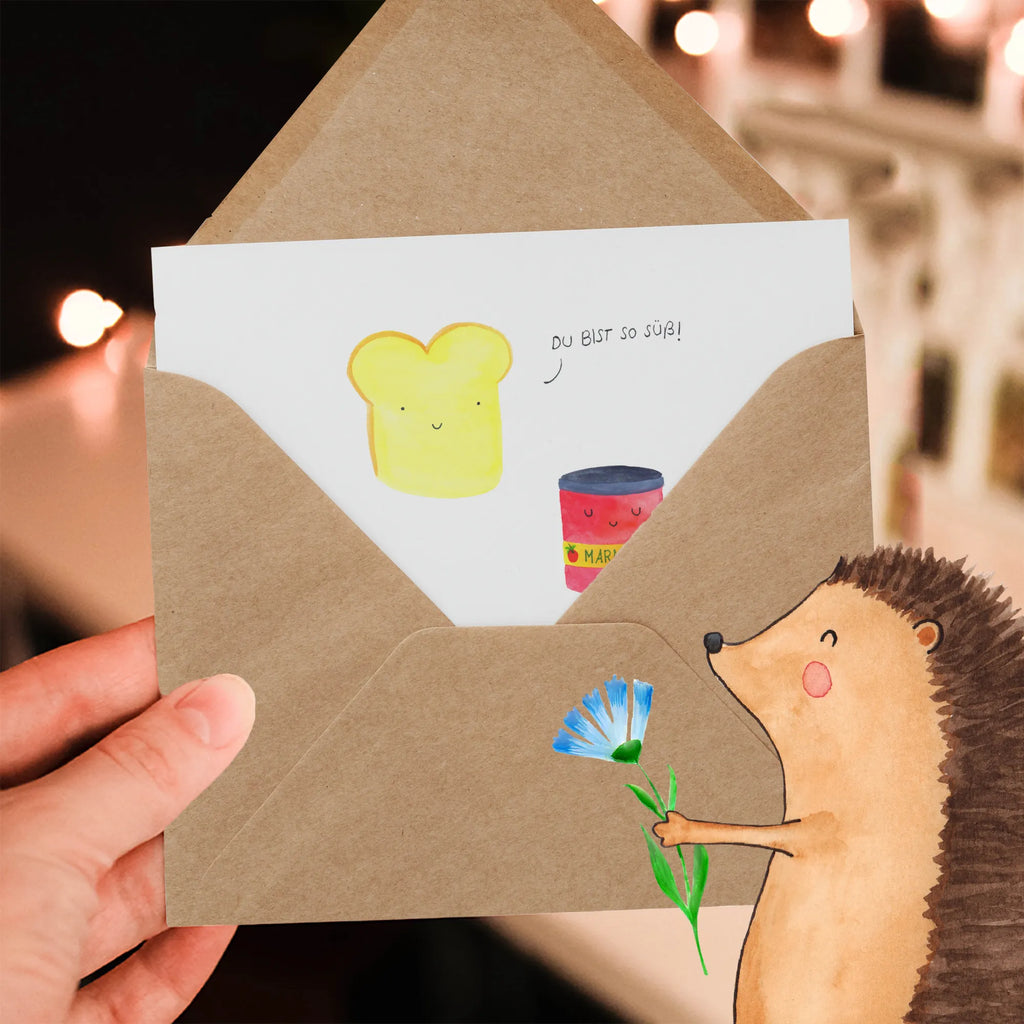 Deluxe Card toast jam Hochwertige Klappkarte, Einladungskarte, Hochzeitskarte, Grußkarte, Glückwunschkarte, Geburtstagskarte, Klappkarte, Karte, Hochwertige Grußkarte, Tiermotive, Gute Laune, lustige Sprüche, Tiere, Toast, Küche Spruch, Küche Deko, Frühstück Einladung, süß, süße Postkarte, Dreamteam, Marmelade, Brot, Toastbrot