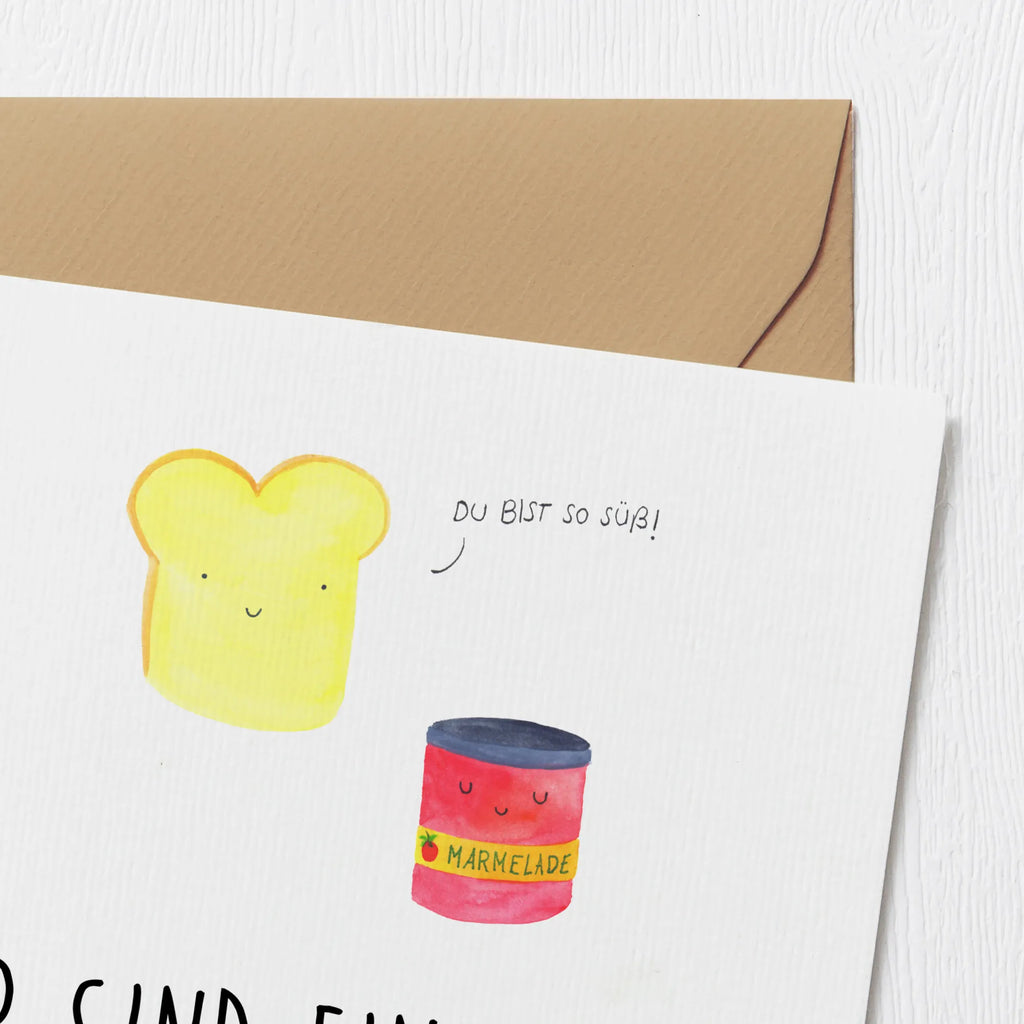 Deluxe Card toast jam Hochwertige Klappkarte, Einladungskarte, Hochzeitskarte, Grußkarte, Glückwunschkarte, Geburtstagskarte, Klappkarte, Karte, Hochwertige Grußkarte, Tiermotive, Gute Laune, lustige Sprüche, Tiere, Toast, Küche Spruch, Küche Deko, Frühstück Einladung, süß, süße Postkarte, Dreamteam, Marmelade, Brot, Toastbrot