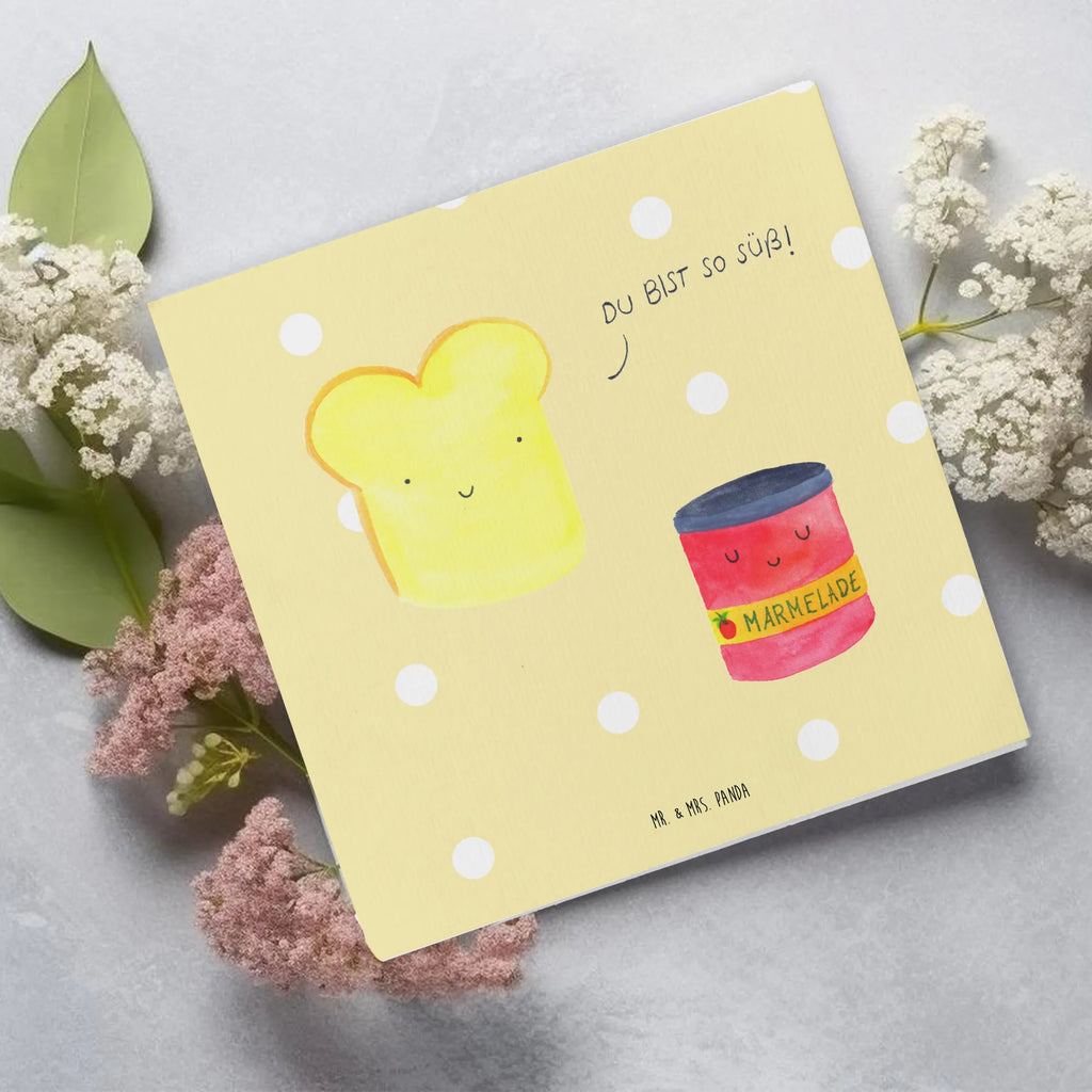 Deluxe Card toast jam Hochwertige Klappkarte, Einladungskarte, Hochzeitskarte, Grußkarte, Glückwunschkarte, Geburtstagskarte, Klappkarte, Karte, Hochwertige Grußkarte, Tiermotive, Gute Laune, lustige Sprüche, Tiere, Toast, Küche Spruch, Küche Deko, Frühstück Einladung, süß, süße Postkarte, Dreamteam, Marmelade, Brot, Toastbrot