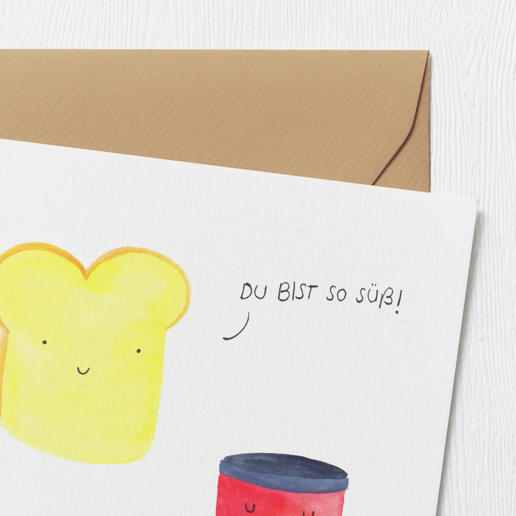 Deluxe Card toast jam Hochwertige Klappkarte, Einladungskarte, Hochzeitskarte, Grußkarte, Glückwunschkarte, Geburtstagskarte, Klappkarte, Karte, Hochwertige Grußkarte, Tiermotive, Gute Laune, lustige Sprüche, Tiere, Toast, Küche Spruch, Küche Deko, Frühstück Einladung, süß, süße Postkarte, Dreamteam, Marmelade, Brot, Toastbrot