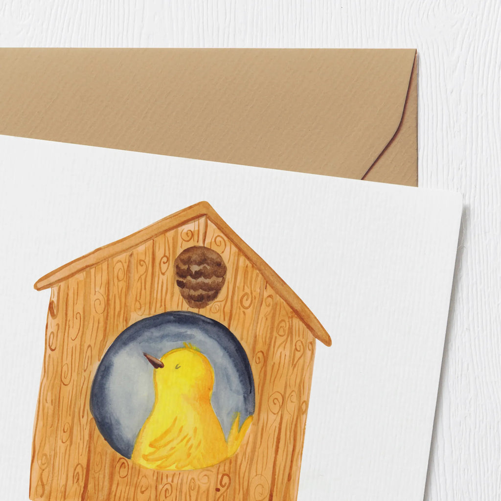 Deluxe Card Bird House Geburtstagskarte, Grußkarte, Karte, Klappkarte, Glückwunschkarte, Einladungskarte, Hochwertige Klappkarte, Hochwertige Grußkarte, Hochzeitskarte, Tiermotive, Gute Laune, lustige Sprüche, Tiere, Lieblingsort, Haus, Castle, Vogelhaus, Zuhause, Vogelhäuschen, Vögel, Home sweet home, Familie, Nest, Wohnung, Vogel, unser Haus, Eigenheim