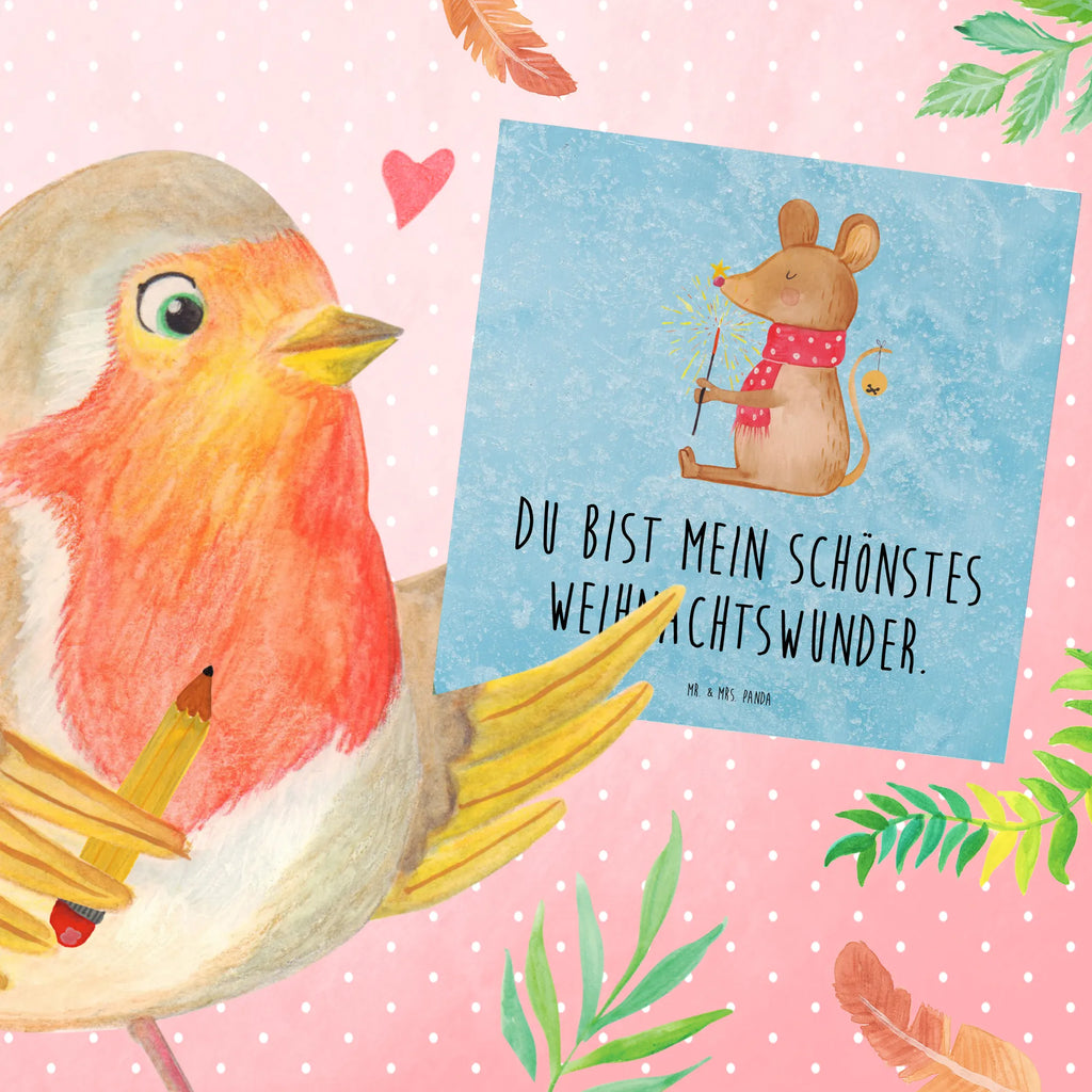 Deluxe Card Mouse Christmas Karte, Grußkarte, Einladungskarte, Geburtstagskarte, Hochwertige Grußkarte, Hochzeitskarte, Hochwertige Klappkarte, Glückwunschkarte, Klappkarte, Winter, Weihnachten, Weihnachtsdeko, Nikolaus, Advent, Heiligabend, Wintermotiv, Frohe Weihnachten, Maus, Weihnachtsgruß, Mäuschen, Weihnachtswunder, Weihnachtsmotiv