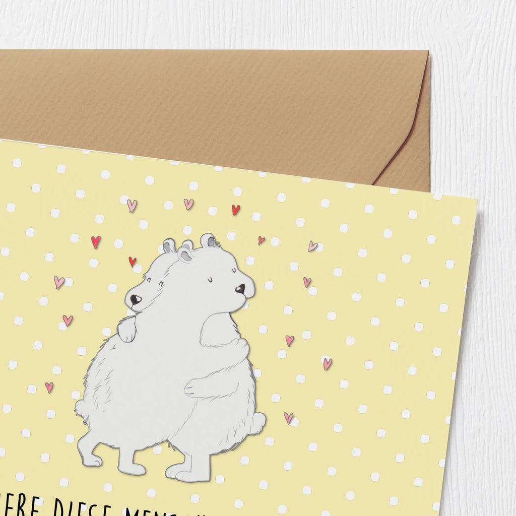Deluxe Karte Eisbär Umarmen Hochzeitskarte, Klappkarte, Glückwunschkarte, Grußkarte, Karte, Geburtstagskarte, Hochwertige Grußkarte, Einladungskarte, Hochwertige Klappkarte, Tiermotive, Gute Laune, lustige Sprüche, Tiere