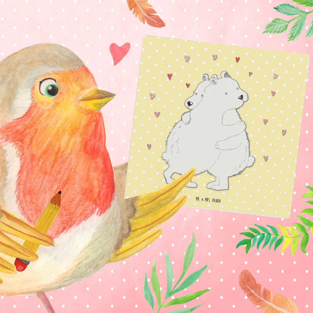 Deluxe Karte Eisbär Umarmen Hochzeitskarte, Klappkarte, Glückwunschkarte, Grußkarte, Karte, Geburtstagskarte, Hochwertige Grußkarte, Einladungskarte, Hochwertige Klappkarte, Tiermotive, Gute Laune, lustige Sprüche, Tiere