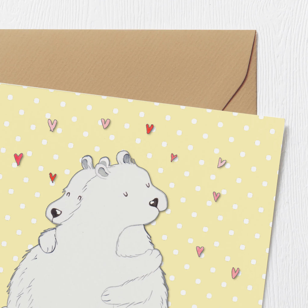 Deluxe Karte Eisbär Umarmen Hochzeitskarte, Klappkarte, Glückwunschkarte, Grußkarte, Karte, Geburtstagskarte, Hochwertige Grußkarte, Einladungskarte, Hochwertige Klappkarte, Tiermotive, Gute Laune, lustige Sprüche, Tiere
