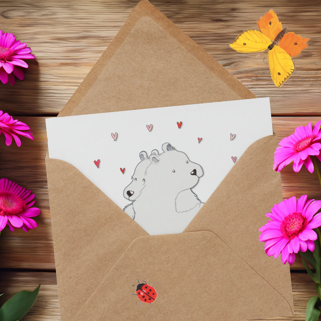 Deluxe Karte Eisbär Umarmen Hochzeitskarte, Klappkarte, Glückwunschkarte, Grußkarte, Karte, Geburtstagskarte, Hochwertige Grußkarte, Einladungskarte, Hochwertige Klappkarte, Tiermotive, Gute Laune, lustige Sprüche, Tiere