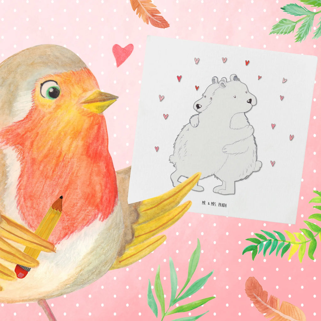 Deluxe Karte Eisbär Umarmen Hochzeitskarte, Klappkarte, Glückwunschkarte, Grußkarte, Karte, Geburtstagskarte, Hochwertige Grußkarte, Einladungskarte, Hochwertige Klappkarte, Tiermotive, Gute Laune, lustige Sprüche, Tiere