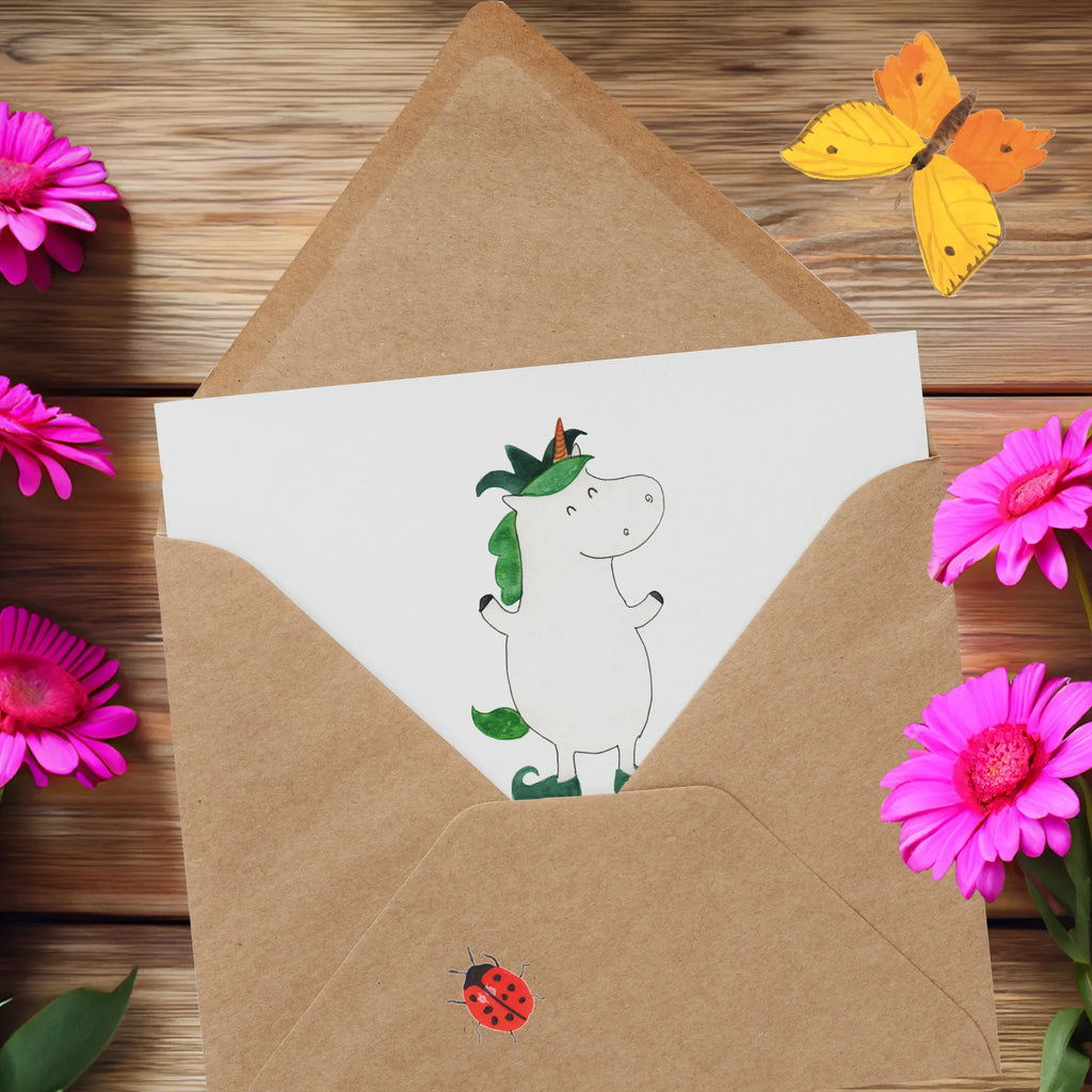 Deluxe Card unicorn joker Karte, Grußkarte, Klappkarte, Geburtstagskarte, Einladungskarte, Glückwunschkarte, Hochzeitskarte, Hochwertige Grußkarte, Hochwertige Klappkarte, Einhorn, Einhörner, Einhorn Deko, Unicorn, Kasper, Hofnarr, Gaukler, Mittelalter