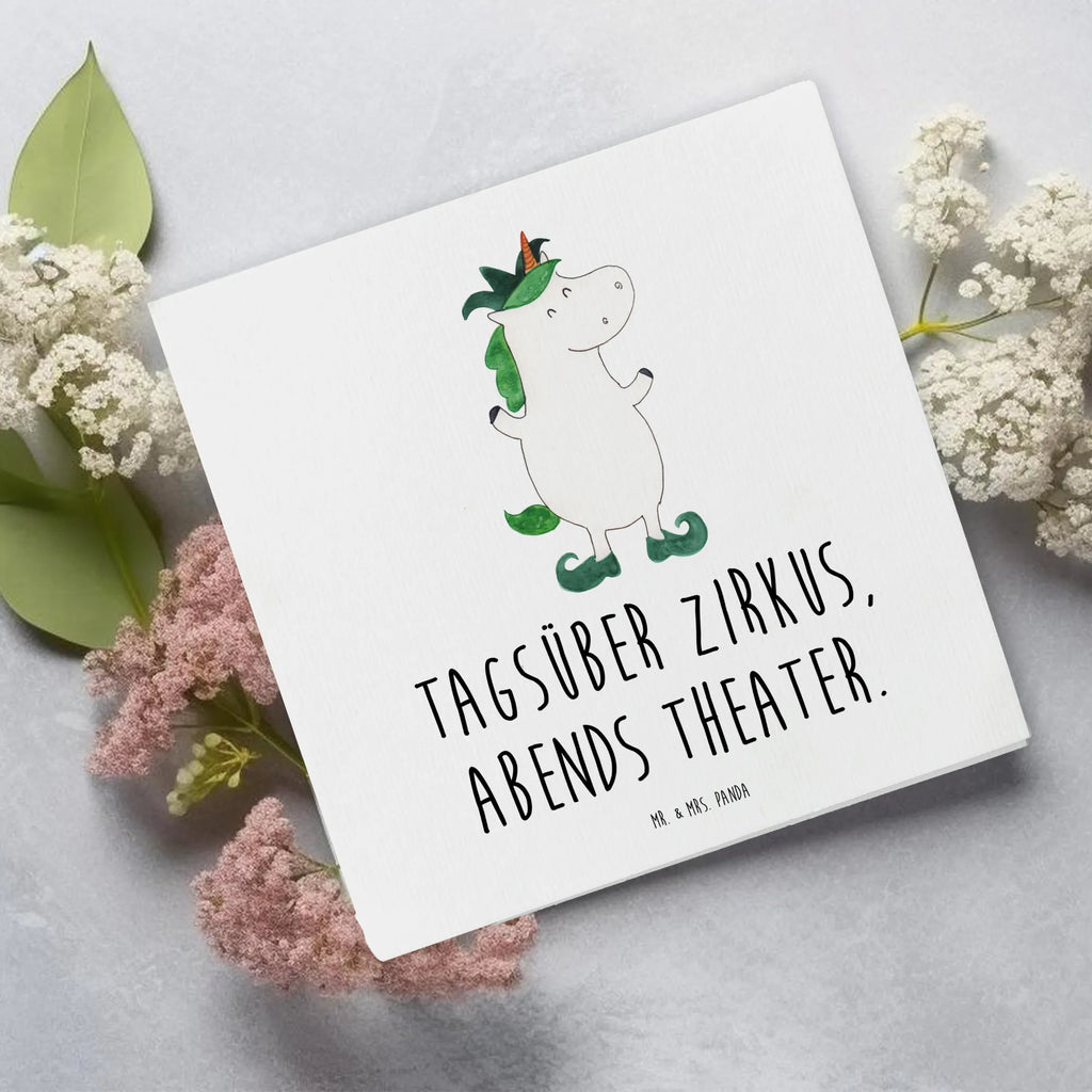 Deluxe Card unicorn joker Karte, Grußkarte, Klappkarte, Geburtstagskarte, Einladungskarte, Glückwunschkarte, Hochzeitskarte, Hochwertige Grußkarte, Hochwertige Klappkarte, Einhorn, Einhörner, Einhorn Deko, Unicorn, Kasper, Hofnarr, Gaukler, Mittelalter