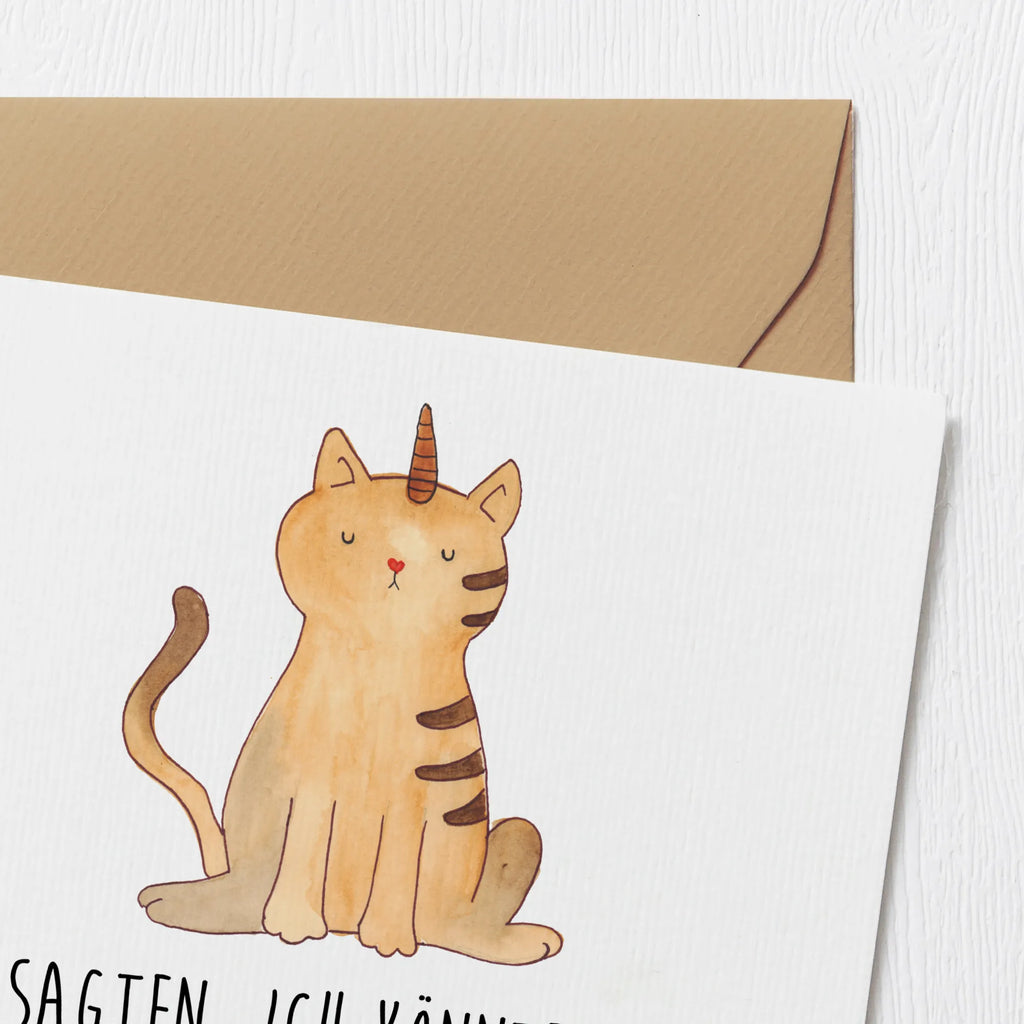 Deluxe Card unicorn Cat Hochzeitskarte, Klappkarte, Karte, Hochwertige Klappkarte, Hochwertige Grußkarte, Einladungskarte, Grußkarte, Geburtstagskarte, Glückwunschkarte, Einhorn, Einhörner, Einhorn Deko, Unicorn, Katzenhorn, Mieze, Einhornpower, Kittyhorn, Einhornkatze, Regenbogen, Katzer, Erwachsenwerden, Katze, Glitzer