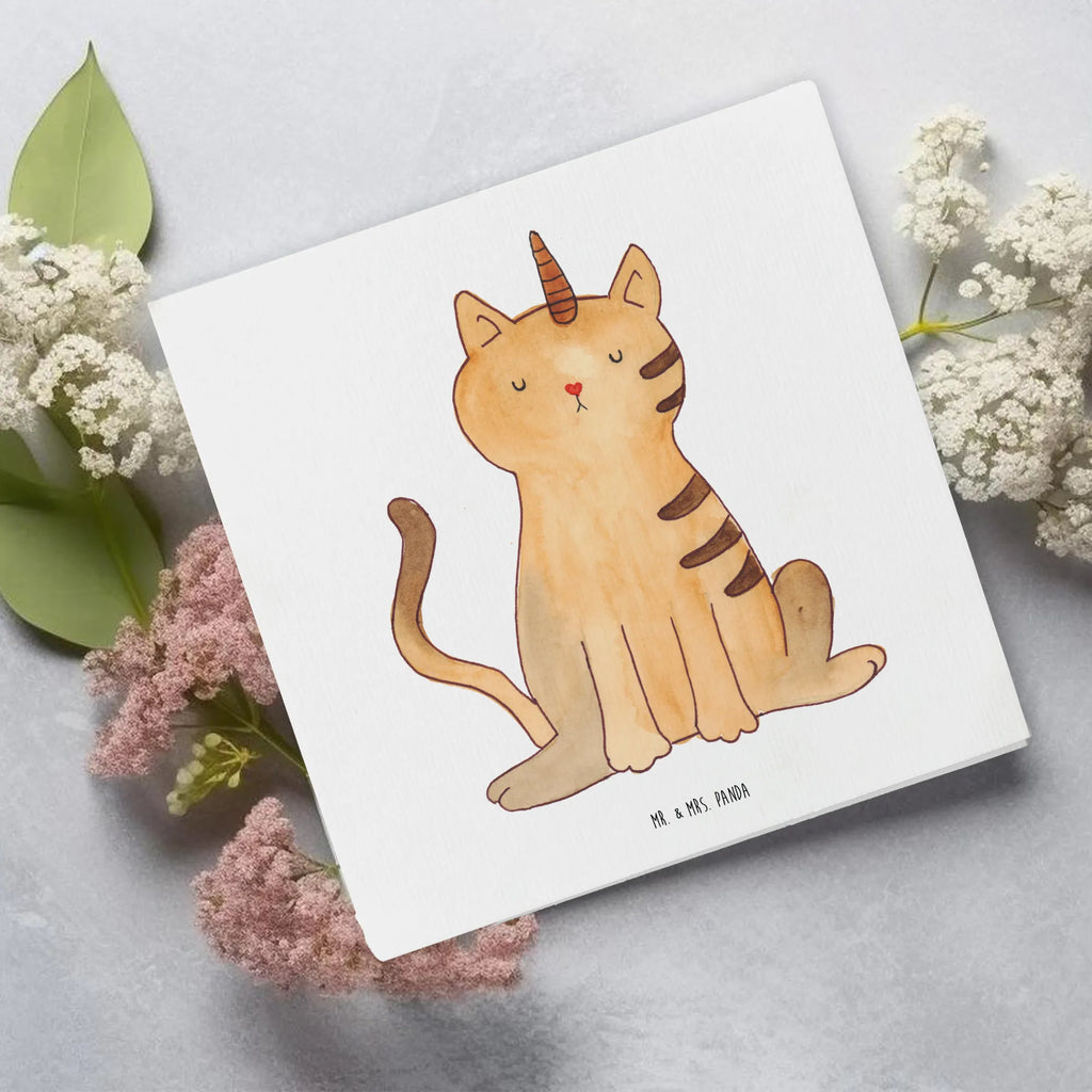 Deluxe Card unicorn Cat Hochzeitskarte, Klappkarte, Karte, Hochwertige Klappkarte, Hochwertige Grußkarte, Einladungskarte, Grußkarte, Geburtstagskarte, Glückwunschkarte, Einhorn, Einhörner, Einhorn Deko, Unicorn, Katzenhorn, Mieze, Einhornpower, Kittyhorn, Einhornkatze, Regenbogen, Katzer, Erwachsenwerden, Katze, Glitzer