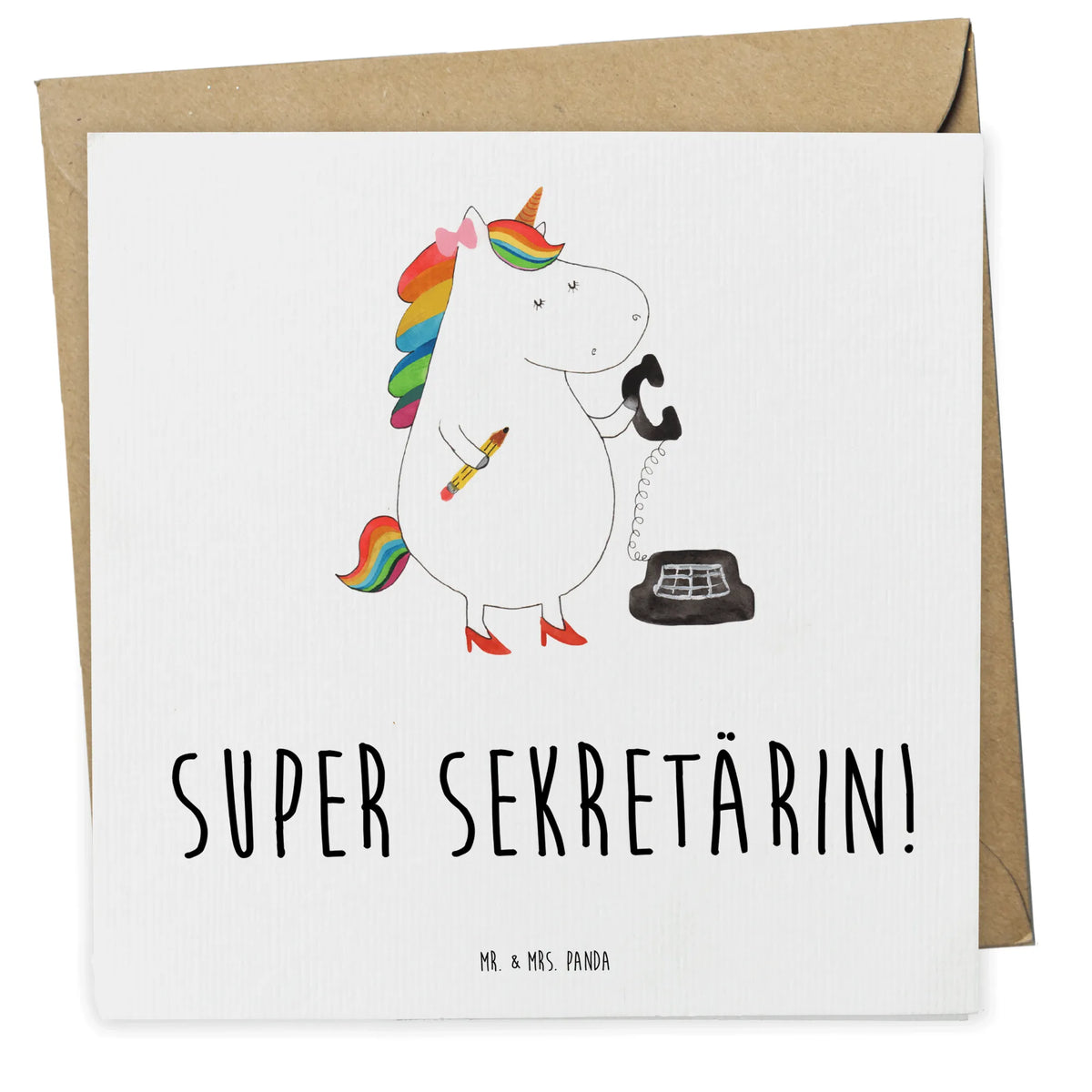 Deluxe Card unicorn secretary Glückwunschkarte, Grußkarte, doppelkarte, anlasskarte, Klappkarte, faltkarte, Unicorn, Einhorn, Einhörner, Einhorn Deko, Büro, Rechtsanwältin, Steuerkanzlei, Steuerbüro, Bürohilfe, Sekretärin, Rechtsanwaltsgehilfin, Bürokraft