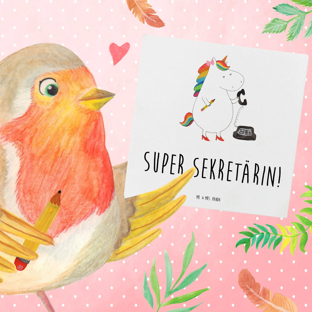 Deluxe Card unicorn secretary Grußkarte, Glückwunschkarte, Einladungskarte, Klappkarte, Hochwertige Klappkarte, Hochzeitskarte, Karte, Hochwertige Grußkarte, Geburtstagskarte, Einhorn, Einhörner, Einhorn Deko, Unicorn, Rechtsanwältin, Büro, Bürohilfe, Steuerkanzlei, Bürokraft, Steuerbüro, Rechtsanwaltsgehilfin, Sekretärin