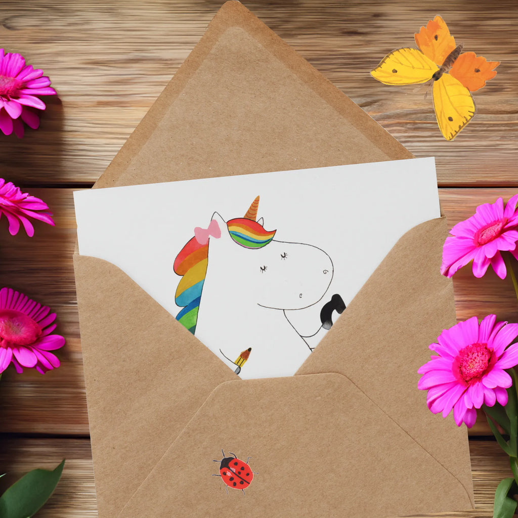 Deluxe Card unicorn secretary Grußkarte, Glückwunschkarte, Einladungskarte, Klappkarte, Hochwertige Klappkarte, Hochzeitskarte, Karte, Hochwertige Grußkarte, Geburtstagskarte, Einhorn, Einhörner, Einhorn Deko, Unicorn, Rechtsanwältin, Büro, Bürohilfe, Steuerkanzlei, Bürokraft, Steuerbüro, Rechtsanwaltsgehilfin, Sekretärin