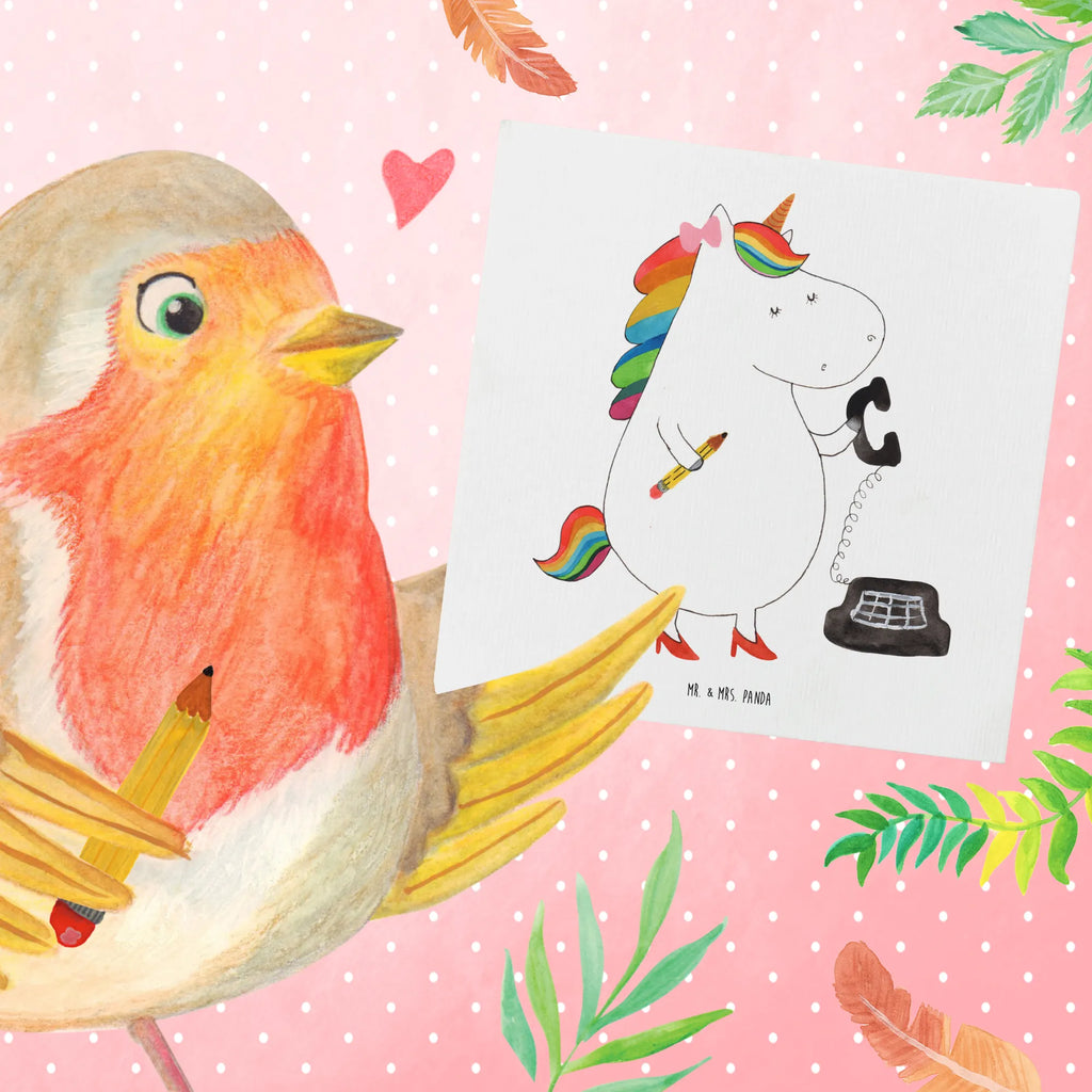 Deluxe Card unicorn secretary Grußkarte, Glückwunschkarte, Einladungskarte, Klappkarte, Hochwertige Klappkarte, Hochzeitskarte, Karte, Hochwertige Grußkarte, Geburtstagskarte, Einhorn, Einhörner, Einhorn Deko, Unicorn, Rechtsanwältin, Büro, Bürohilfe, Steuerkanzlei, Bürokraft, Steuerbüro, Rechtsanwaltsgehilfin, Sekretärin