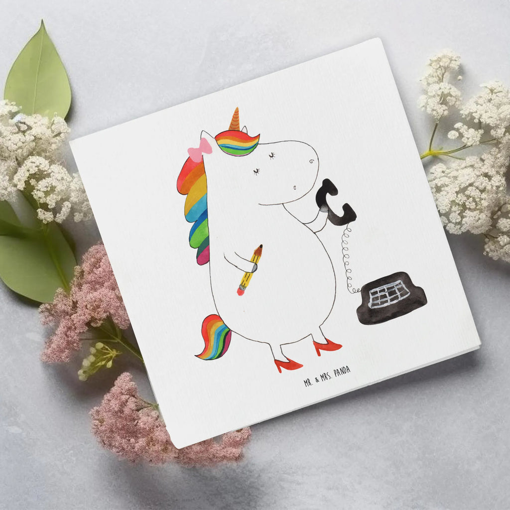 Deluxe Card unicorn secretary Grußkarte, Glückwunschkarte, Einladungskarte, Klappkarte, Hochwertige Klappkarte, Hochzeitskarte, Karte, Hochwertige Grußkarte, Geburtstagskarte, Einhorn, Einhörner, Einhorn Deko, Unicorn, Rechtsanwältin, Büro, Bürohilfe, Steuerkanzlei, Bürokraft, Steuerbüro, Rechtsanwaltsgehilfin, Sekretärin