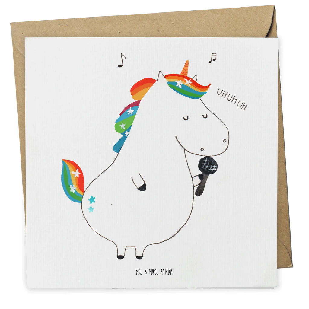 Deluxe Card unicorn Singer Klappkarte, Glückwunschkarte, Geburtstagskarte, Hochwertige Grußkarte, Hochwertige Klappkarte, Grußkarte, Hochzeitskarte, Karte, Einladungskarte, Einhorn, Einhörner, Einhorn Deko, Unicorn, Glitzer, Konfetti, Freundin, Geburtstag, Sängerin, Disco, Feier, Fest, Sänger, Party