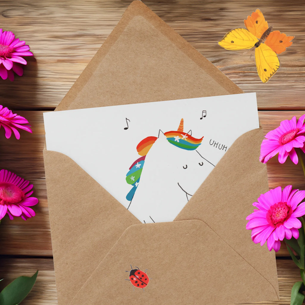 Deluxe Card unicorn Singer Klappkarte, Glückwunschkarte, Geburtstagskarte, Hochwertige Grußkarte, Hochwertige Klappkarte, Grußkarte, Hochzeitskarte, Karte, Einladungskarte, Einhorn, Einhörner, Einhorn Deko, Unicorn, Glitzer, Konfetti, Freundin, Geburtstag, Sängerin, Disco, Feier, Fest, Sänger, Party