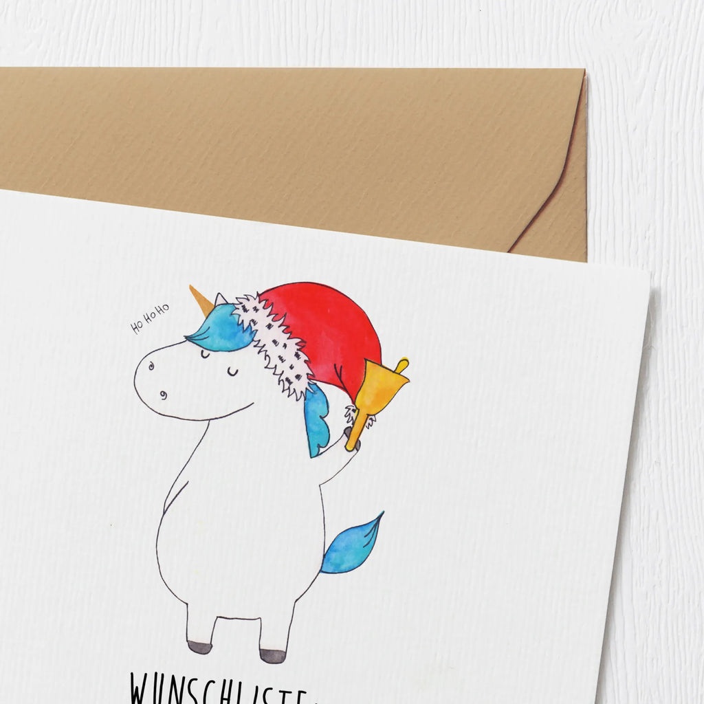 Deluxe Card unicorn Santa Claus Hochzeitskarte, Grußkarte, Geburtstagskarte, Glückwunschkarte, Hochwertige Klappkarte, Karte, Einladungskarte, Klappkarte, Hochwertige Grußkarte, Einhorn, Einhörner, Einhorn Deko, Unicorn, Wunschzettel, Feenstaub, Weihnachtsmann, Weihnachten, Nikolaus, Schokolade, Gin, Schoki, Wunschliste