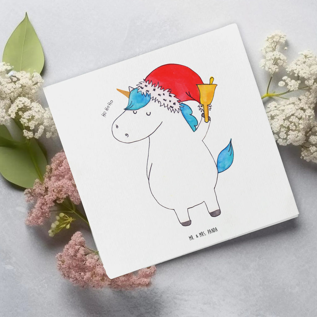 Deluxe Card unicorn Santa Claus Hochzeitskarte, Grußkarte, Geburtstagskarte, Glückwunschkarte, Hochwertige Klappkarte, Karte, Einladungskarte, Klappkarte, Hochwertige Grußkarte, Einhorn, Einhörner, Einhorn Deko, Unicorn, Wunschzettel, Feenstaub, Weihnachtsmann, Weihnachten, Nikolaus, Schokolade, Gin, Schoki, Wunschliste