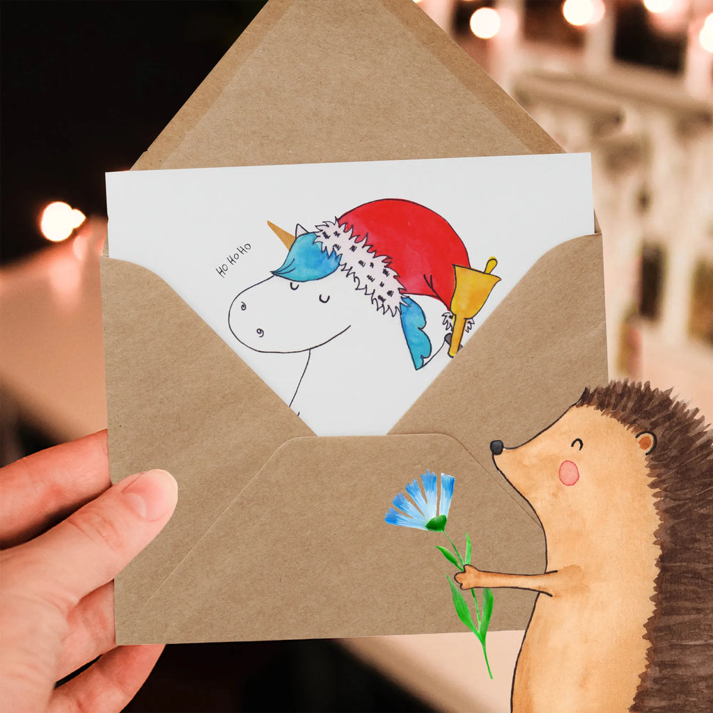 Deluxe Card unicorn Santa Claus Hochzeitskarte, Grußkarte, Geburtstagskarte, Glückwunschkarte, Hochwertige Klappkarte, Karte, Einladungskarte, Klappkarte, Hochwertige Grußkarte, Einhorn, Einhörner, Einhorn Deko, Unicorn, Wunschzettel, Feenstaub, Weihnachtsmann, Weihnachten, Nikolaus, Schokolade, Gin, Schoki, Wunschliste