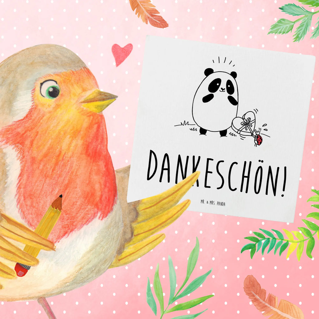 Deluxe Karte Panda Dankeschön Hochwertige Grußkarte, Geburtstagskarte, Hochwertige Klappkarte, Klappkarte, Glückwunschkarte, Karte, Hochzeitskarte, Grußkarte, Einladungskarte