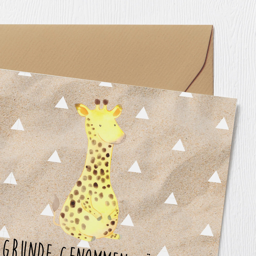 Deluxe Card giraffe Satisfied Hochwertige Grußkarte, Geburtstagskarte, Grußkarte, Einladungskarte, Hochzeitskarte, Klappkarte, Hochwertige Klappkarte, Karte, Glückwunschkarte, Afrika, Wildtiere, Glück, Abenteuer, Giraffe, Zufrieden