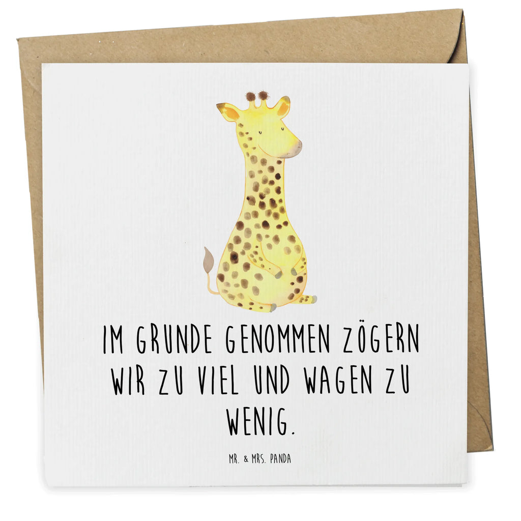 Deluxe Card giraffe Satisfied Hochwertige Grußkarte, Geburtstagskarte, Grußkarte, Einladungskarte, Hochzeitskarte, Klappkarte, Hochwertige Klappkarte, Karte, Glückwunschkarte, Afrika, Wildtiere, Glück, Abenteuer, Giraffe, Zufrieden