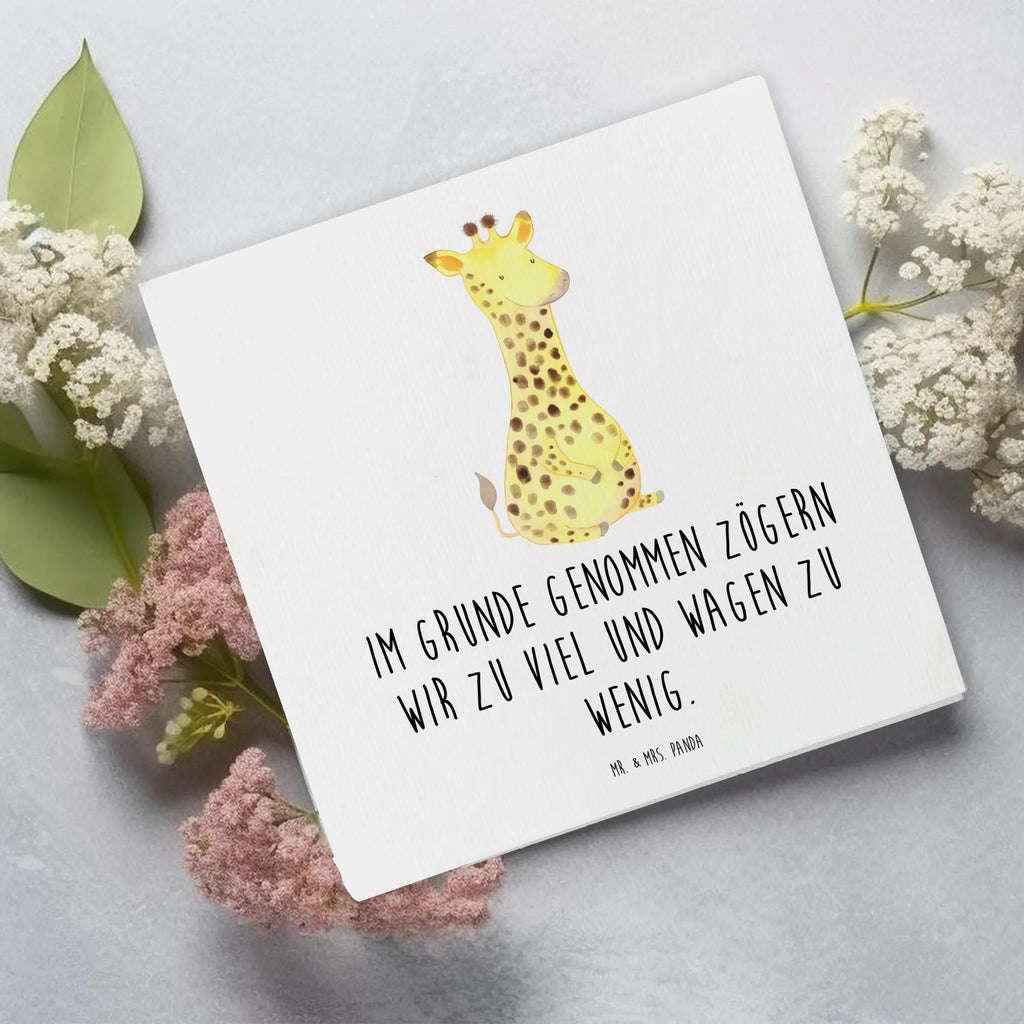 Deluxe Card giraffe Satisfied Hochwertige Grußkarte, Geburtstagskarte, Grußkarte, Einladungskarte, Hochzeitskarte, Klappkarte, Hochwertige Klappkarte, Karte, Glückwunschkarte, Afrika, Wildtiere, Glück, Abenteuer, Giraffe, Zufrieden