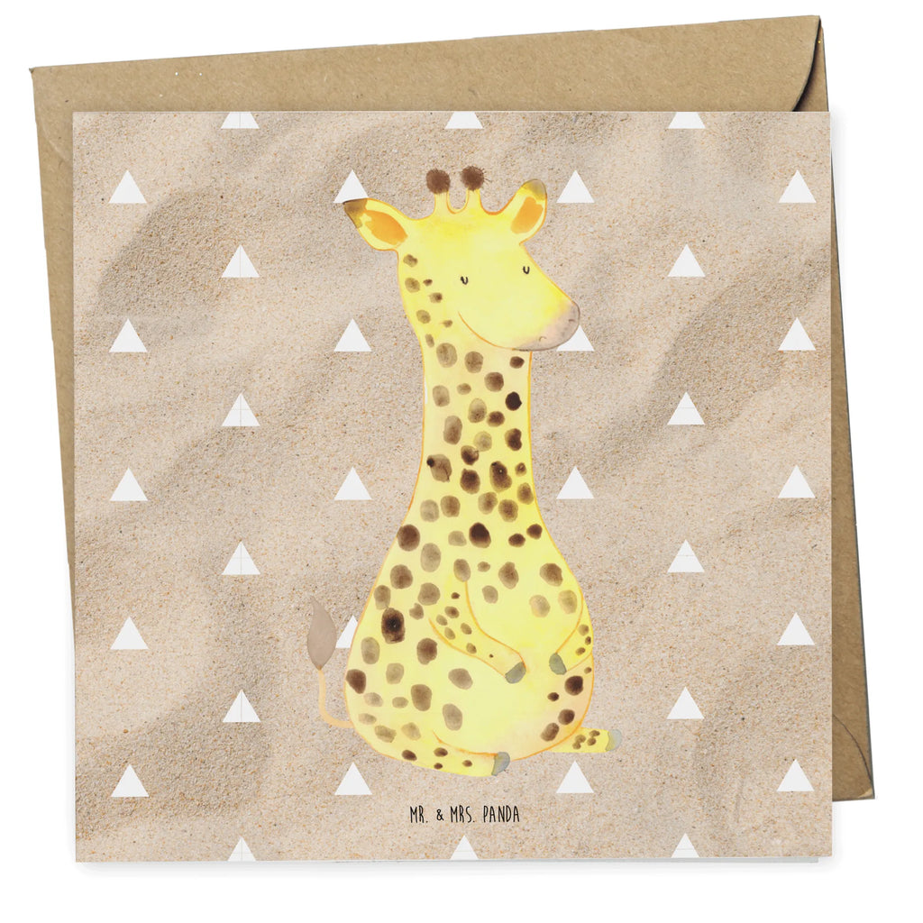 Deluxe Card giraffe Satisfied Hochwertige Grußkarte, Geburtstagskarte, Grußkarte, Einladungskarte, Hochzeitskarte, Klappkarte, Hochwertige Klappkarte, Karte, Glückwunschkarte, Afrika, Wildtiere, Glück, Abenteuer, Giraffe, Zufrieden