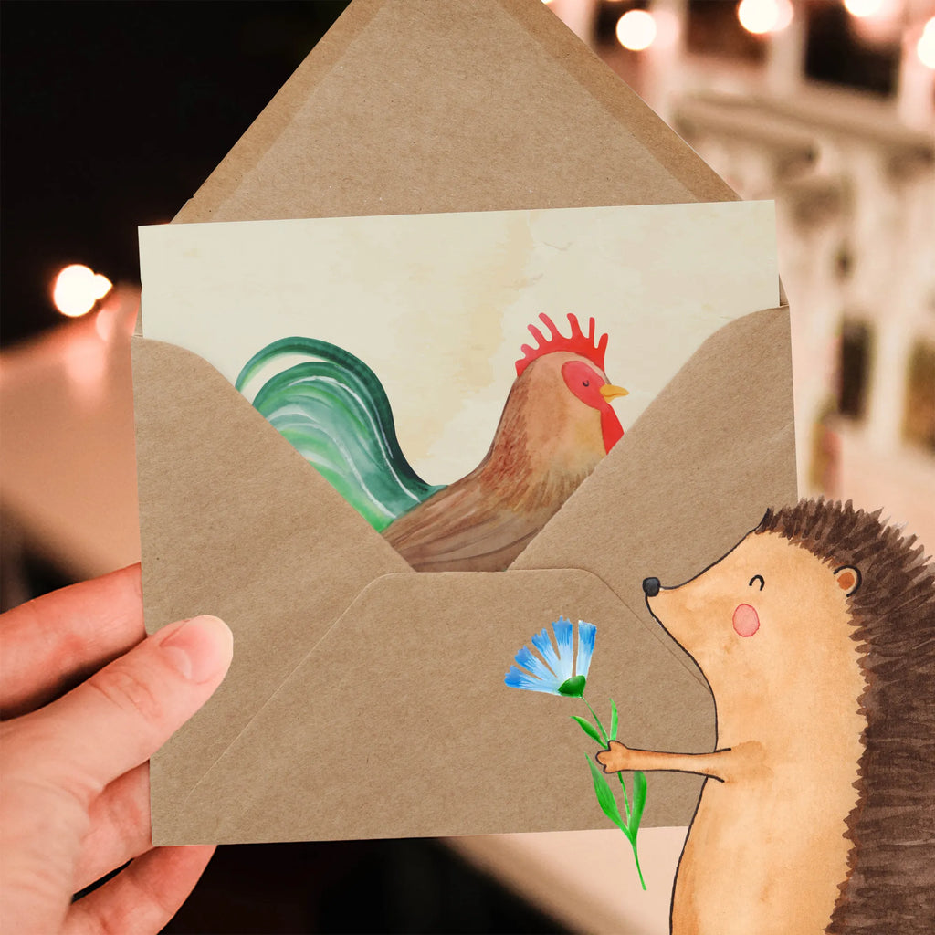Deluxe Karte Hahn Korn Karte, Glückwunschkarte, Grußkarte, Geburtstagskarte, Hochwertige Klappkarte, Klappkarte, Hochwertige Grußkarte, Einladungskarte, Hochzeitskarte, Bauernhof, Hoftiere, Landwirt, Landwirtin, Korn, Natur, Hahn, Eier, Henne