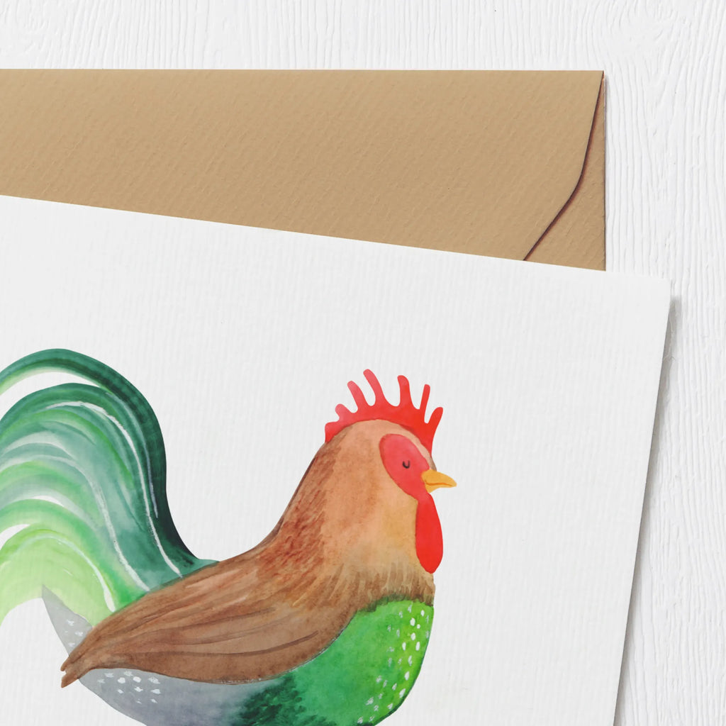Deluxe Karte Hahn Korn Karte, Glückwunschkarte, Grußkarte, Geburtstagskarte, Hochwertige Klappkarte, Klappkarte, Hochwertige Grußkarte, Einladungskarte, Hochzeitskarte, Bauernhof, Hoftiere, Landwirt, Landwirtin, Korn, Natur, Hahn, Eier, Henne