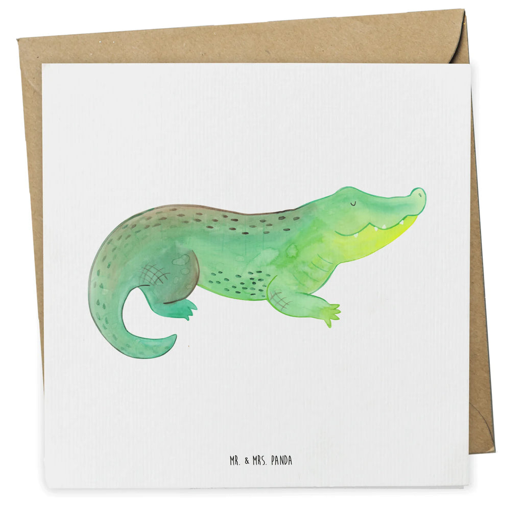 Deluxe Karte Krokodil Geburtstagskarte, Grußkarte, Glückwunschkarte, Karte, Hochwertige Grußkarte, Hochzeitskarte, Hochwertige Klappkarte, Einladungskarte, Klappkarte, Meerestiere, Meer, Urlaub, Reiselust, beste Freundin, Krokodile, Freundin, Krokodil, Abenteuerlust, Lieblingsmensch, spontan sein, verrückt sein