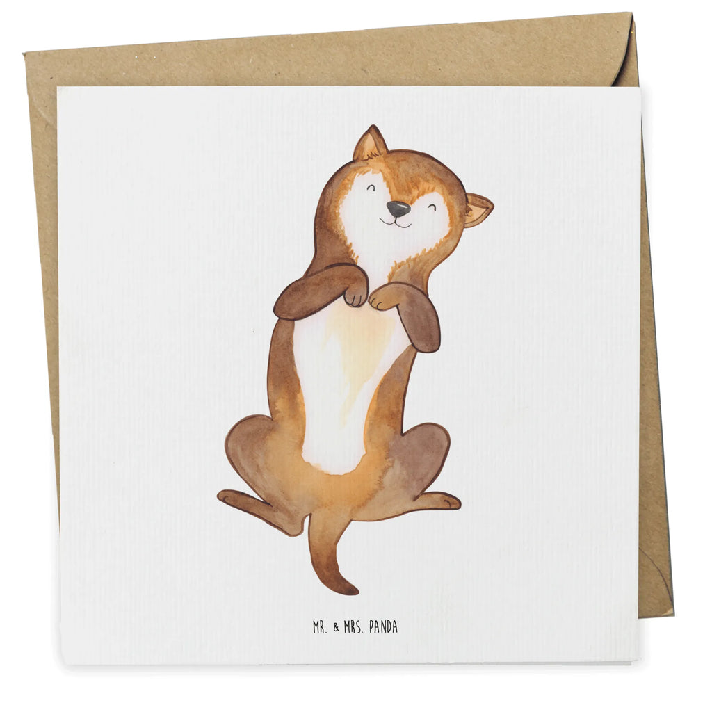 Deluxe Karte Hund Streicheln Klappkarte, Glückwunschkarte, Grußkarte, Hochwertige Klappkarte, Einladungskarte, Hochzeitskarte, Hochwertige Grußkarte, Geburtstagskarte, Karte, Hund, Hundemotiv, Haustier, Hunderasse, Tierliebhaber, Hundebesitzer, Sprüche, Bauchkraulen, Hunde, Hundeliebe, Hundewelpe