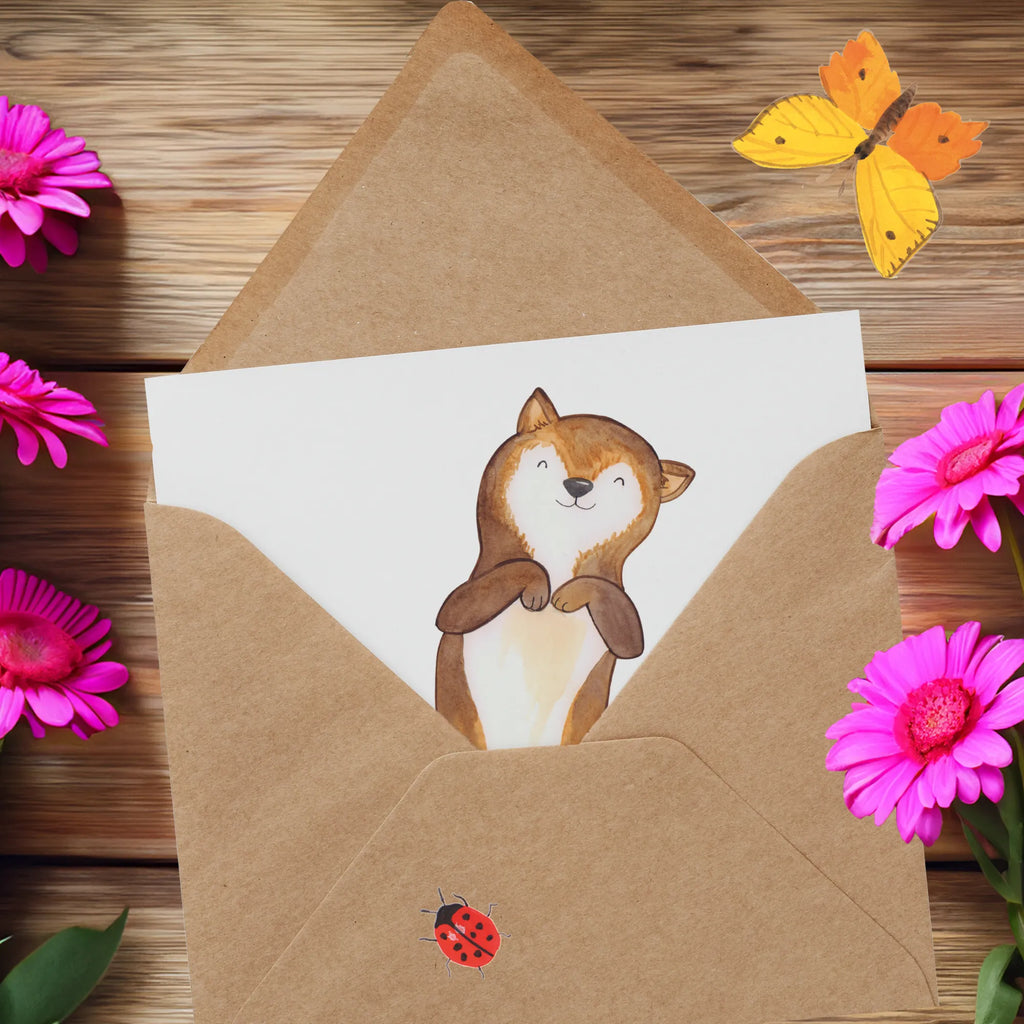 Deluxe Karte Hund Streicheln Klappkarte, Glückwunschkarte, Grußkarte, Hochwertige Klappkarte, Einladungskarte, Hochzeitskarte, Hochwertige Grußkarte, Geburtstagskarte, Karte, Hund, Hundemotiv, Haustier, Hunderasse, Tierliebhaber, Hundebesitzer, Sprüche, Bauchkraulen, Hunde, Hundeliebe, Hundewelpe