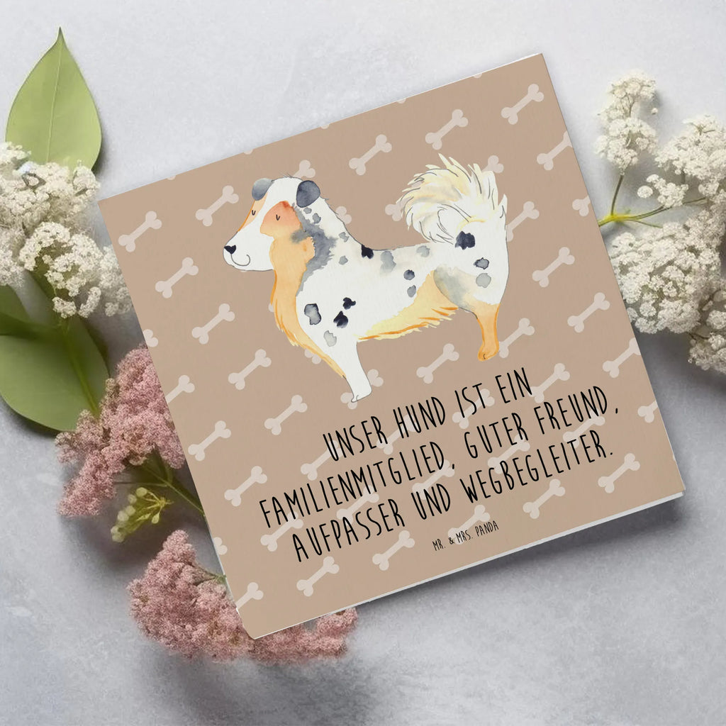 Deluxe Card Dog Australia Shepherd Geburtstagskarte, Klappkarte, Hochwertige Klappkarte, Grußkarte, Glückwunschkarte, Karte, Einladungskarte, Hochzeitskarte, Hochwertige Grußkarte, Hund, Hundemotiv, Haustier, Hunderasse, Tierliebhaber, Hundebesitzer, Sprüche, Shepherd, Familienhund, Australien Shepherd, Hundeliebe, Spruch