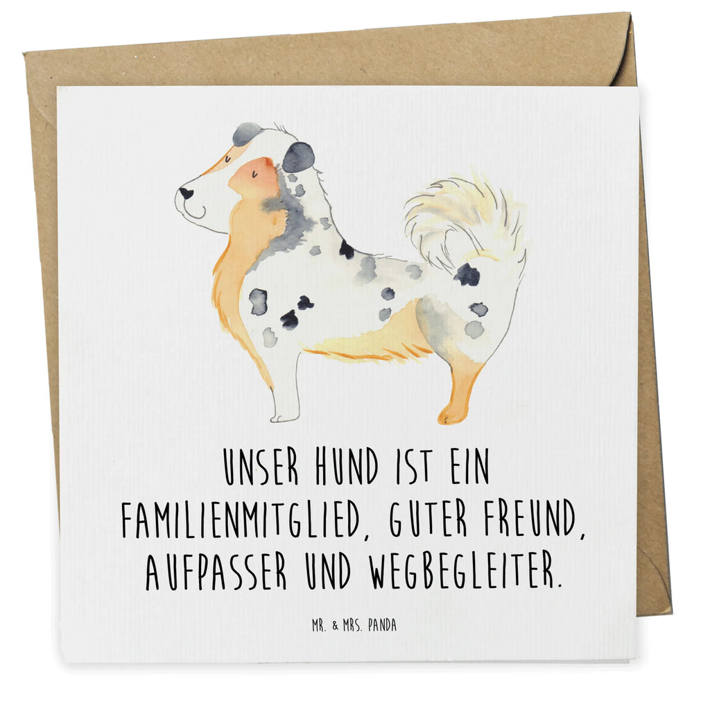 Deluxe Card Dog Australia Shepherd Geburtstagskarte, Klappkarte, Hochwertige Klappkarte, Grußkarte, Glückwunschkarte, Karte, Einladungskarte, Hochzeitskarte, Hochwertige Grußkarte, Hund, Hundemotiv, Haustier, Hunderasse, Tierliebhaber, Hundebesitzer, Sprüche, Shepherd, Familienhund, Australien Shepherd, Hundeliebe, Spruch