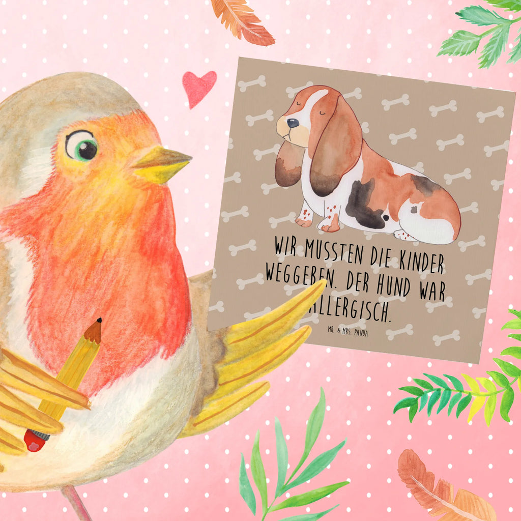 Karta Deluxe pies Basset Hound Geburtstagskarte, Karte, Hochzeitskarte, Glückwunschkarte, Einladungskarte, Grußkarte, Hochwertige Grußkarte, Klappkarte, Hochwertige Klappkarte, Hund, Hundemotiv, Haustier, Hunderasse, Tierliebhaber, Hundebesitzer, Sprüche, Basset, Hundeliebe, kinderlos, Basset Hound