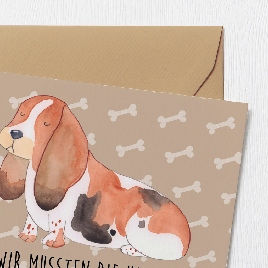 Karta Deluxe pies Basset Hound Geburtstagskarte, Karte, Hochzeitskarte, Glückwunschkarte, Einladungskarte, Grußkarte, Hochwertige Grußkarte, Klappkarte, Hochwertige Klappkarte, Hund, Hundemotiv, Haustier, Hunderasse, Tierliebhaber, Hundebesitzer, Sprüche, Basset, Hundeliebe, kinderlos, Basset Hound