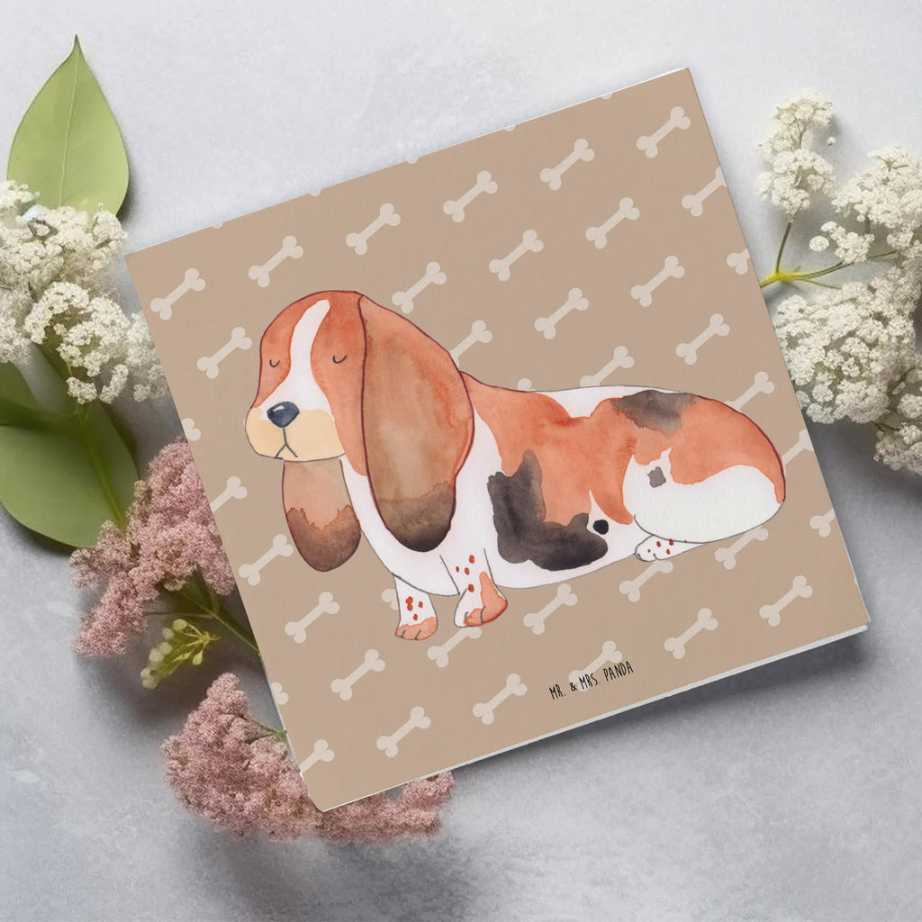 Karta Deluxe pies Basset Hound Geburtstagskarte, Karte, Hochzeitskarte, Glückwunschkarte, Einladungskarte, Grußkarte, Hochwertige Grußkarte, Klappkarte, Hochwertige Klappkarte, Hund, Hundemotiv, Haustier, Hunderasse, Tierliebhaber, Hundebesitzer, Sprüche, Basset, Hundeliebe, kinderlos, Basset Hound