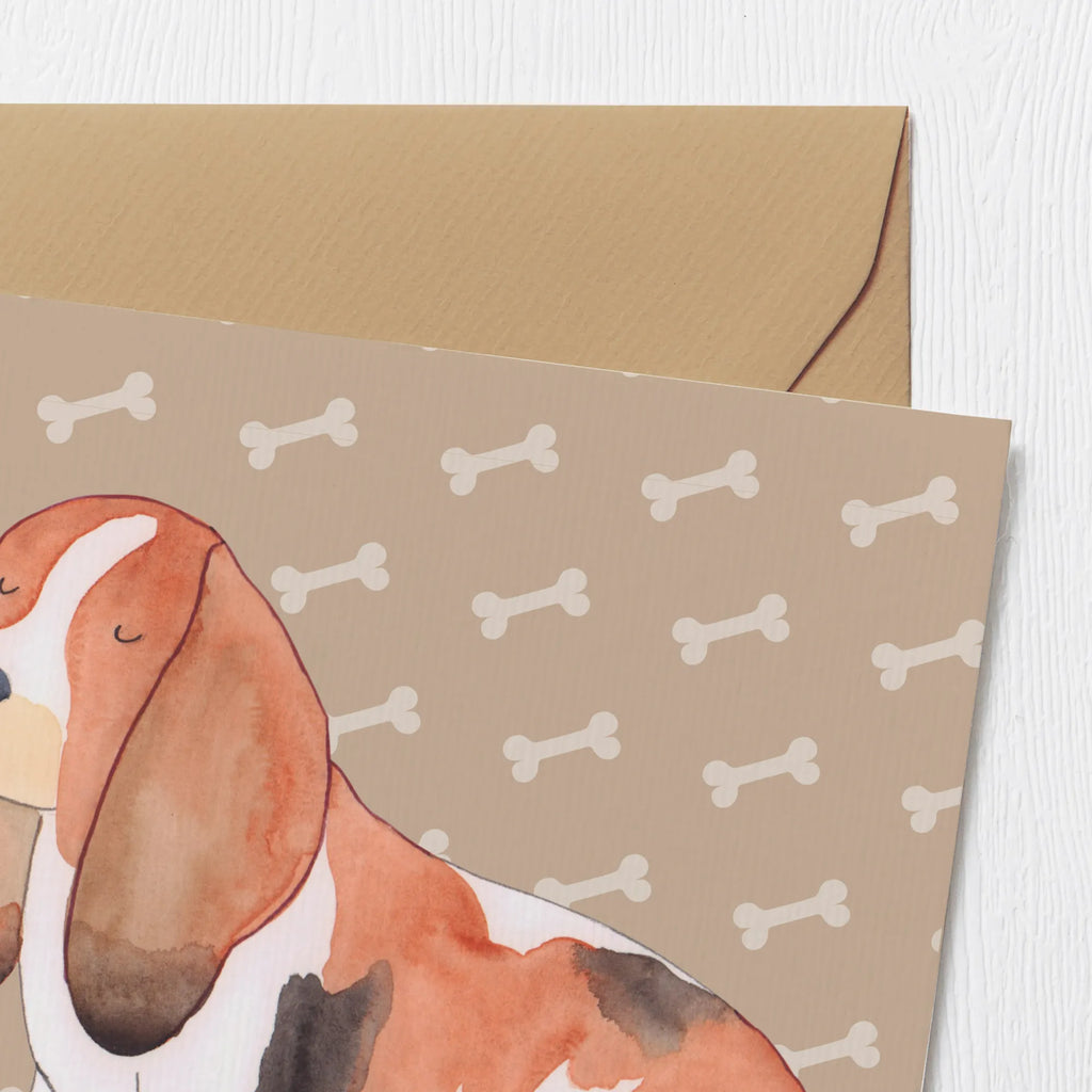 Karta Deluxe pies Basset Hound Geburtstagskarte, Karte, Hochzeitskarte, Glückwunschkarte, Einladungskarte, Grußkarte, Hochwertige Grußkarte, Klappkarte, Hochwertige Klappkarte, Hund, Hundemotiv, Haustier, Hunderasse, Tierliebhaber, Hundebesitzer, Sprüche, Basset, Hundeliebe, kinderlos, Basset Hound