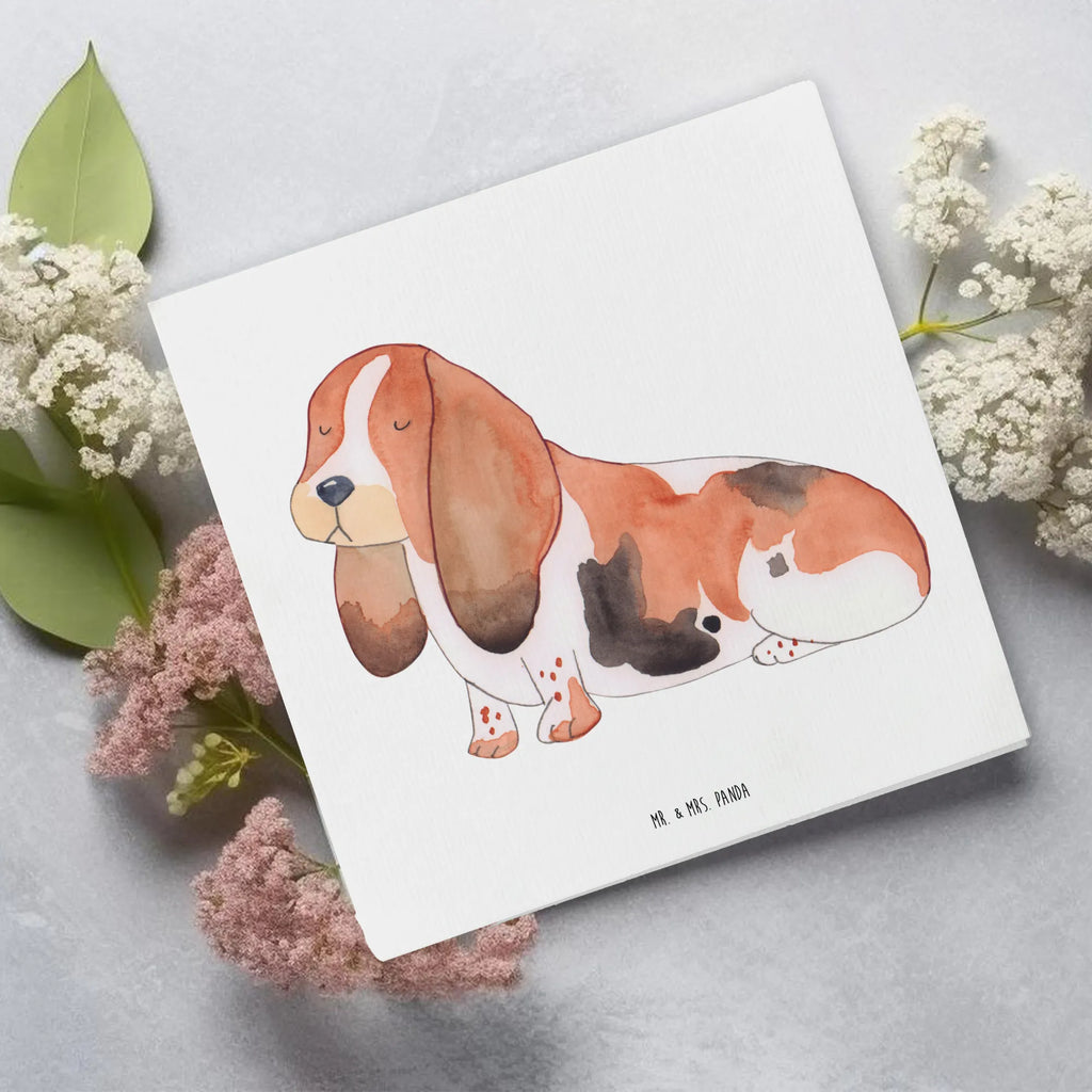 Karta Deluxe pies Basset Hound Geburtstagskarte, Karte, Hochzeitskarte, Glückwunschkarte, Einladungskarte, Grußkarte, Hochwertige Grußkarte, Klappkarte, Hochwertige Klappkarte, Hund, Hundemotiv, Haustier, Hunderasse, Tierliebhaber, Hundebesitzer, Sprüche, Basset, Hundeliebe, kinderlos, Basset Hound