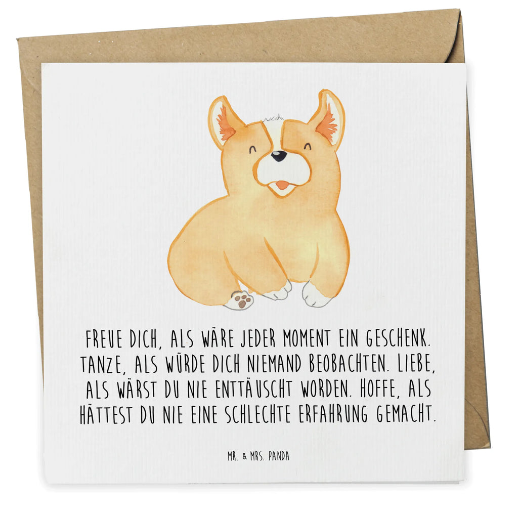 Deluxe Karte Corgie Einladungskarte, Karte, Grußkarte, Hochwertige Grußkarte, Glückwunschkarte, Hochwertige Klappkarte, Klappkarte, Geburtstagskarte, Hochzeitskarte, Hund, Hundemotiv, Haustier, Hunderasse, Tierliebhaber, Hundebesitzer, Sprüche, Corgie, Motivation, britisch, Lebensfreude, Welsh Corgie Pembroke, Hundespruch, Spruch