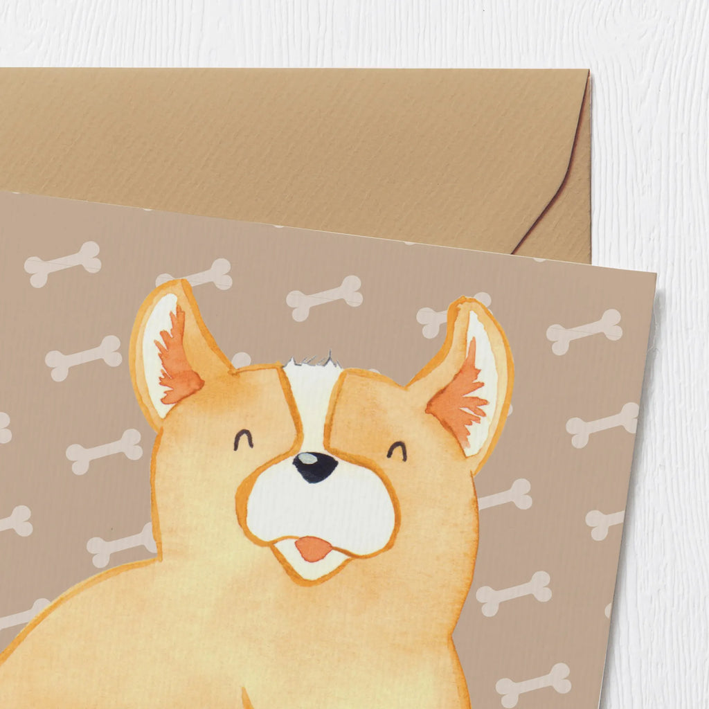 Deluxe Karte Corgie Einladungskarte, Karte, Grußkarte, Hochwertige Grußkarte, Glückwunschkarte, Hochwertige Klappkarte, Klappkarte, Geburtstagskarte, Hochzeitskarte, Hund, Hundemotiv, Haustier, Hunderasse, Tierliebhaber, Hundebesitzer, Sprüche, Corgie, Motivation, britisch, Lebensfreude, Welsh Corgie Pembroke, Hundespruch, Spruch