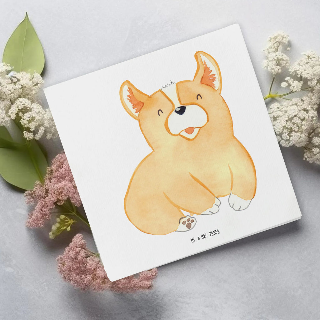 Deluxe Karte Corgie Einladungskarte, Karte, Grußkarte, Hochwertige Grußkarte, Glückwunschkarte, Hochwertige Klappkarte, Klappkarte, Geburtstagskarte, Hochzeitskarte, Hund, Hundemotiv, Haustier, Hunderasse, Tierliebhaber, Hundebesitzer, Sprüche, Corgie, Motivation, britisch, Lebensfreude, Welsh Corgie Pembroke, Hundespruch, Spruch