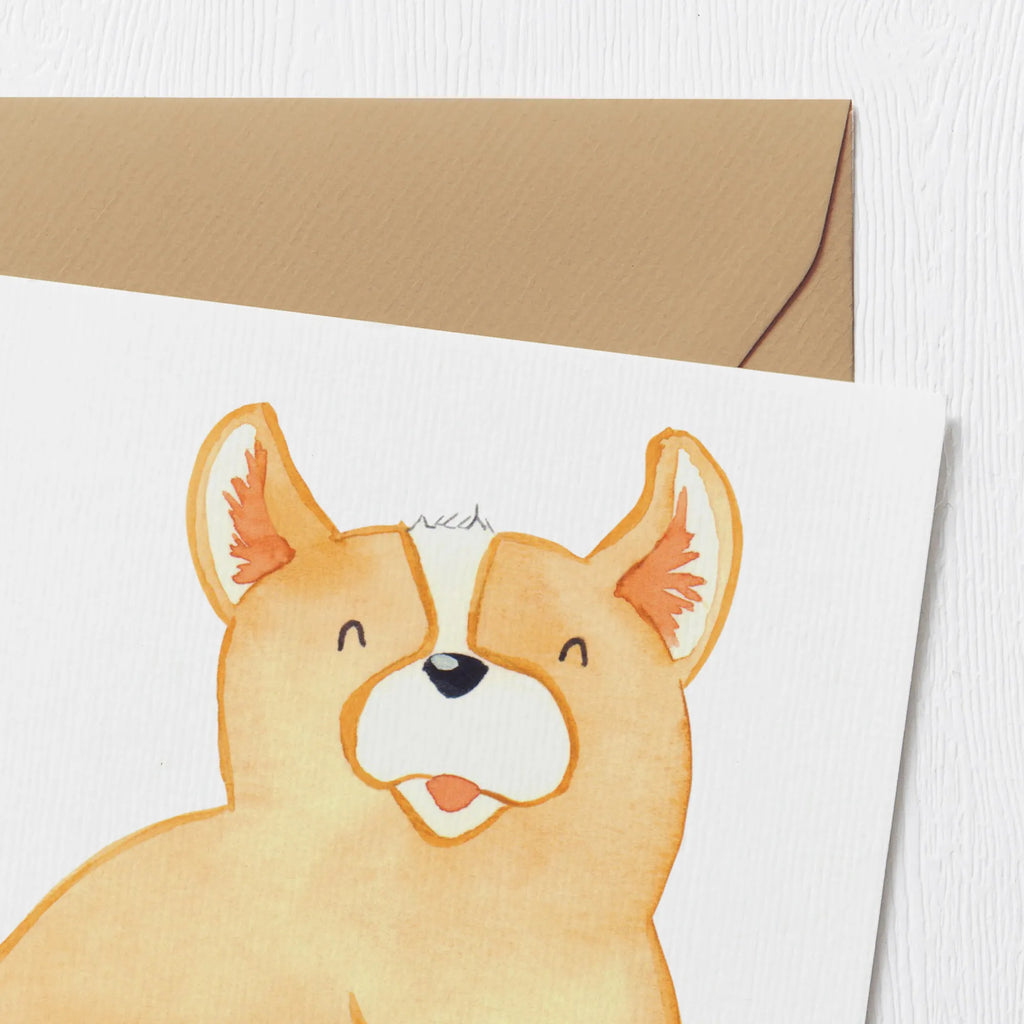 Deluxe Karte Corgie Einladungskarte, Karte, Grußkarte, Hochwertige Grußkarte, Glückwunschkarte, Hochwertige Klappkarte, Klappkarte, Geburtstagskarte, Hochzeitskarte, Hund, Hundemotiv, Haustier, Hunderasse, Tierliebhaber, Hundebesitzer, Sprüche, Corgie, Motivation, britisch, Lebensfreude, Welsh Corgie Pembroke, Hundespruch, Spruch