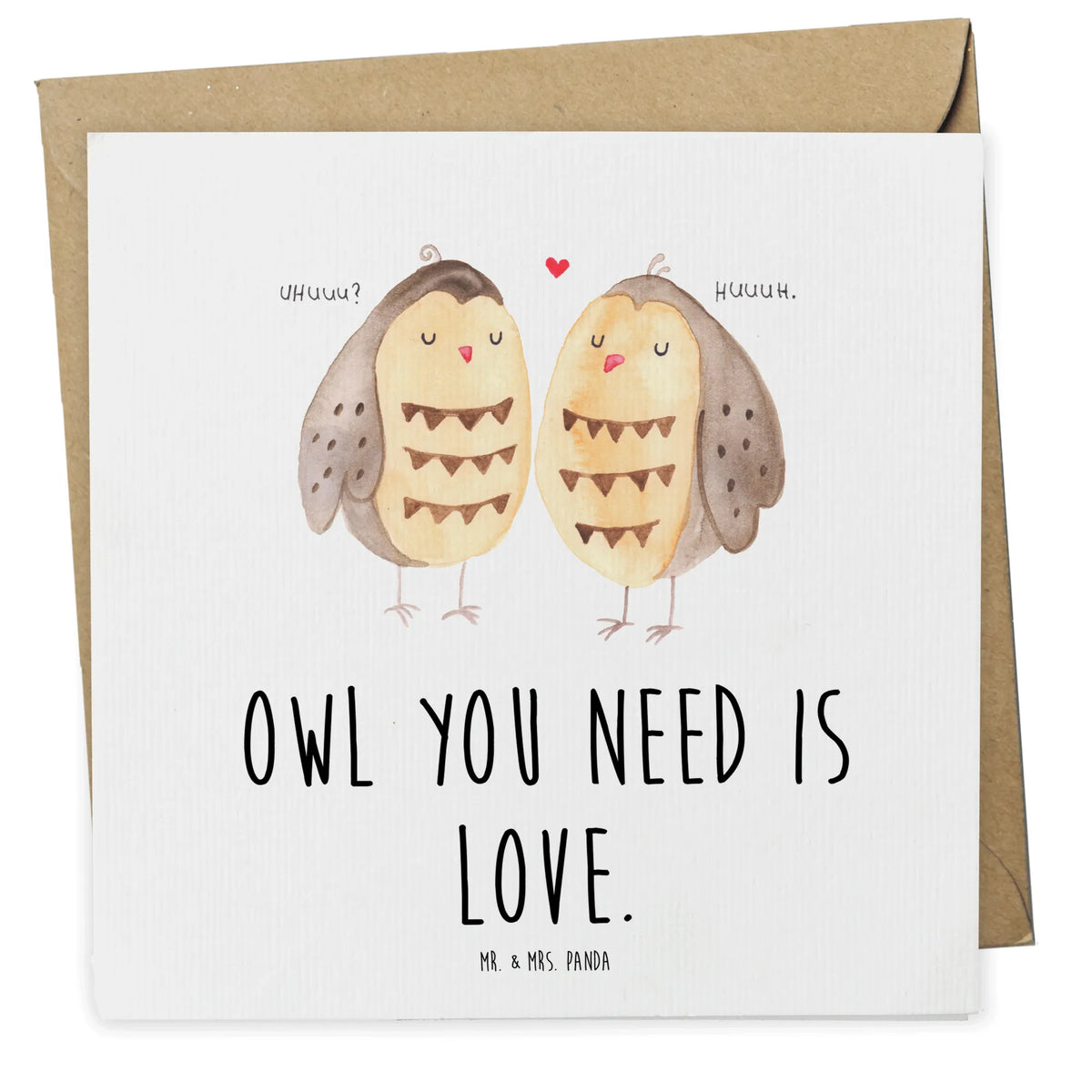 Deluxe Karte Eulen Liebe Grußkarte, Klappkarte, anlasskarte, Glückwunschkarte, faltkarte, doppelkarte, Eule, Freund, Liebe Spruch, Hochzeit Spruch, Wortspiel Lustig, Liebe, Owl, Eule Deko, All You Need Is Love, Freundin Geschenk