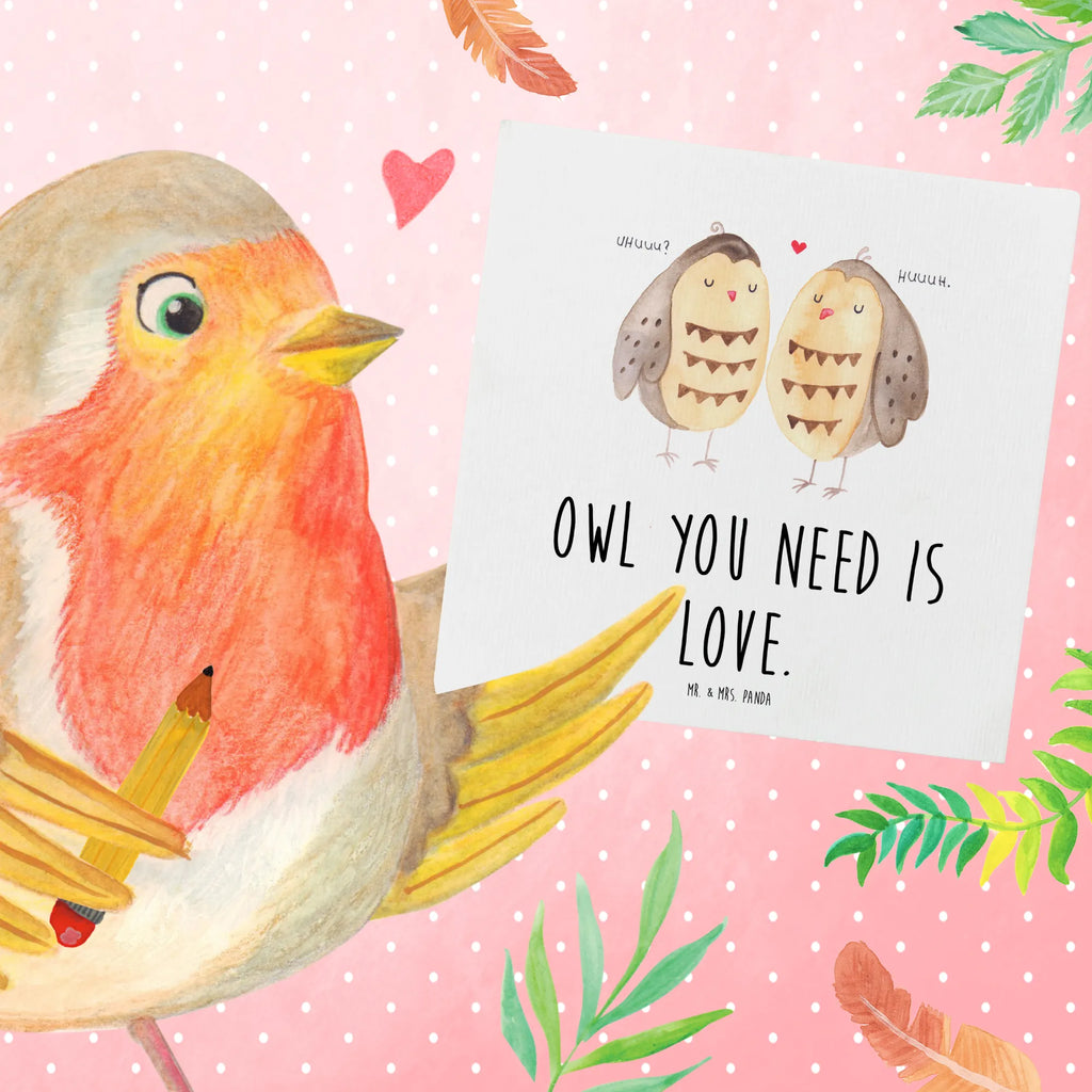 Deluxe Karte Eulen Liebe Geburtstagskarte, Hochzeitskarte, Hochwertige Klappkarte, Grußkarte, Glückwunschkarte, Hochwertige Grußkarte, Einladungskarte, Karte, Klappkarte, Eule, Liebe Spruch, All you need is love, Wortspiel lustig, Eule Deko, Owl, Freund, Hochzeit Spruch, Freundin Geschenk, Liebe