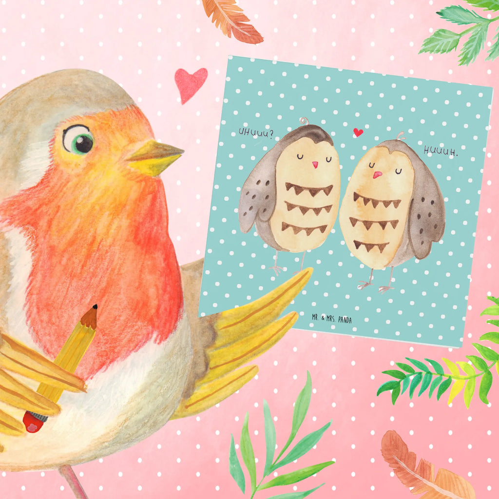 Deluxe Karte Eulen Liebe Geburtstagskarte, Hochzeitskarte, Hochwertige Klappkarte, Grußkarte, Glückwunschkarte, Hochwertige Grußkarte, Einladungskarte, Karte, Klappkarte, Eule, Liebe Spruch, All you need is love, Wortspiel lustig, Eule Deko, Owl, Freund, Hochzeit Spruch, Freundin Geschenk, Liebe